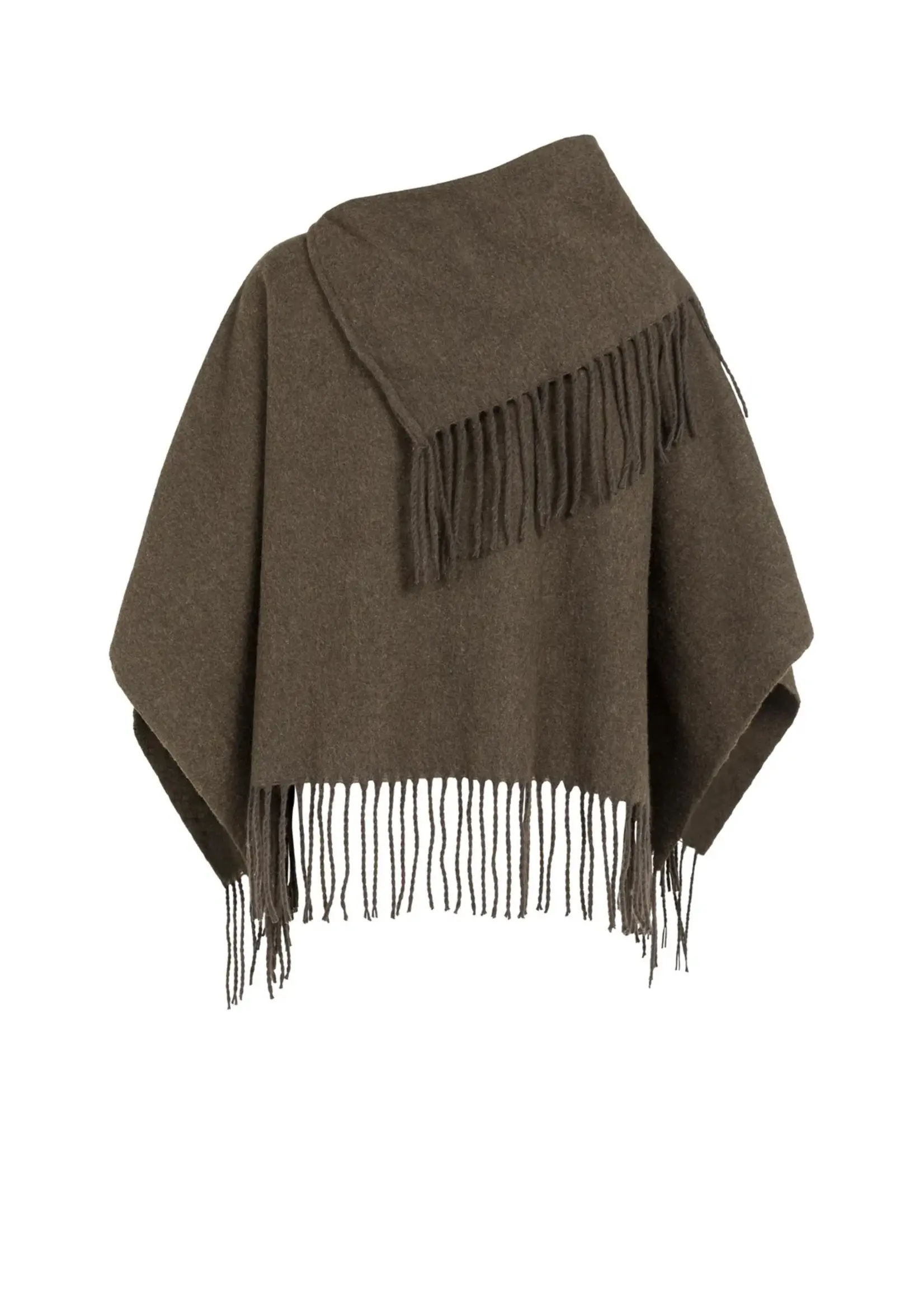 YAYA Yaya - Poncho with twisted self fringes