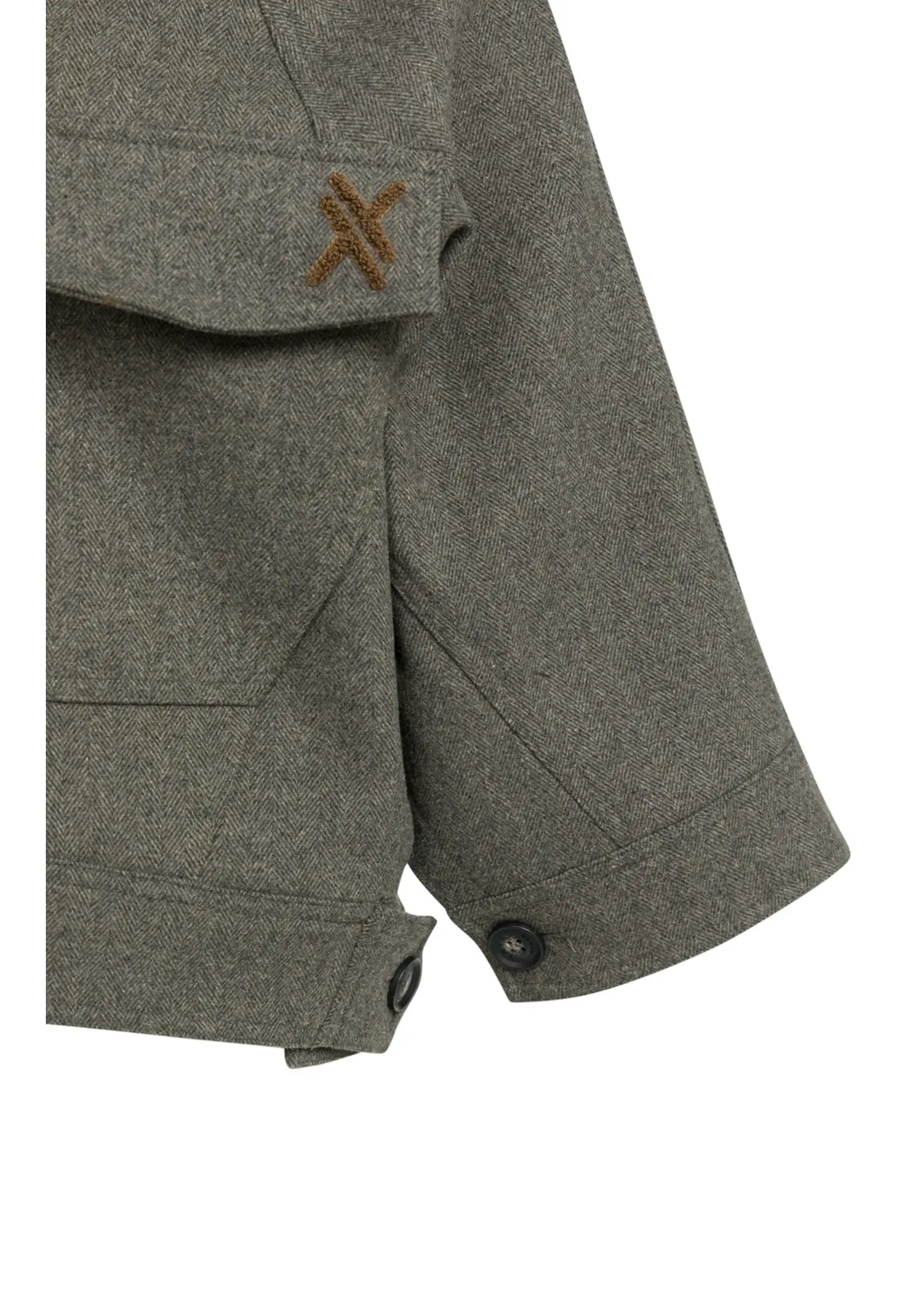 YAYA Yaya - Oversized wool mix jacket with constract collar and waistband