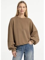 YAYA Yaya - Washed sweatshirt with Balloon sleeve