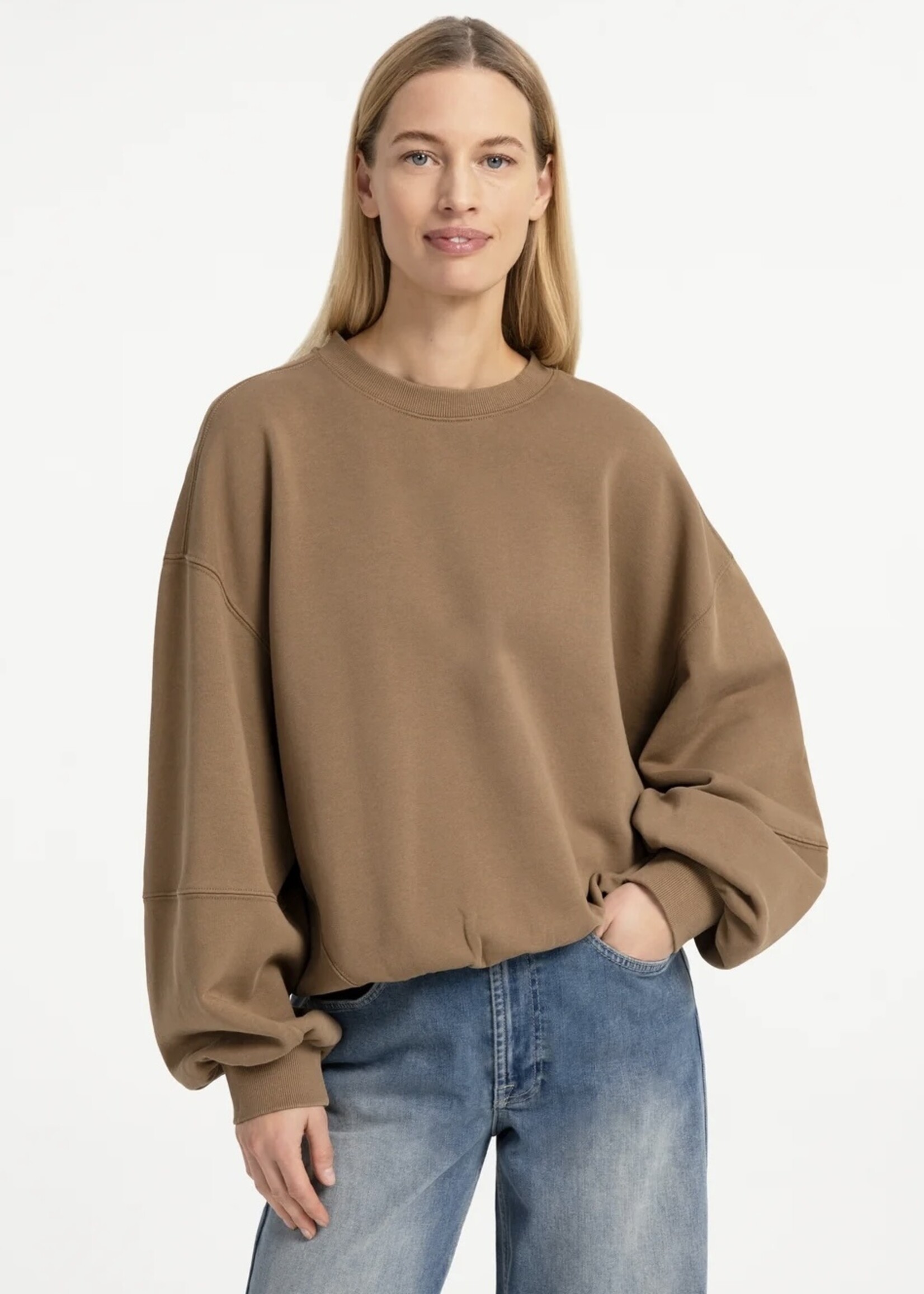 YAYA Yaya - Washed sweatshirt with Balloon sleeve