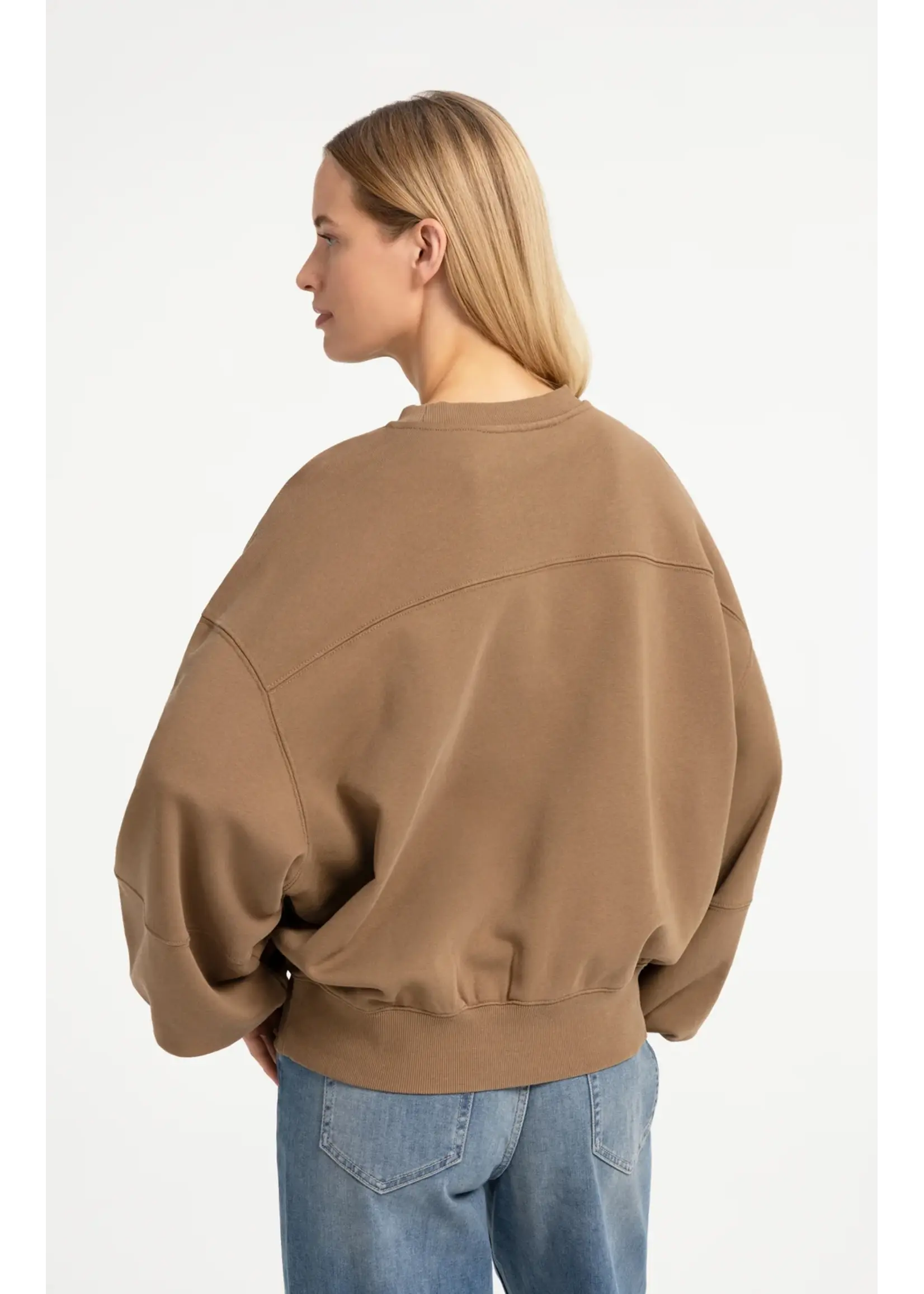 YAYA Yaya - Washed sweatshirt with Balloon sleeve