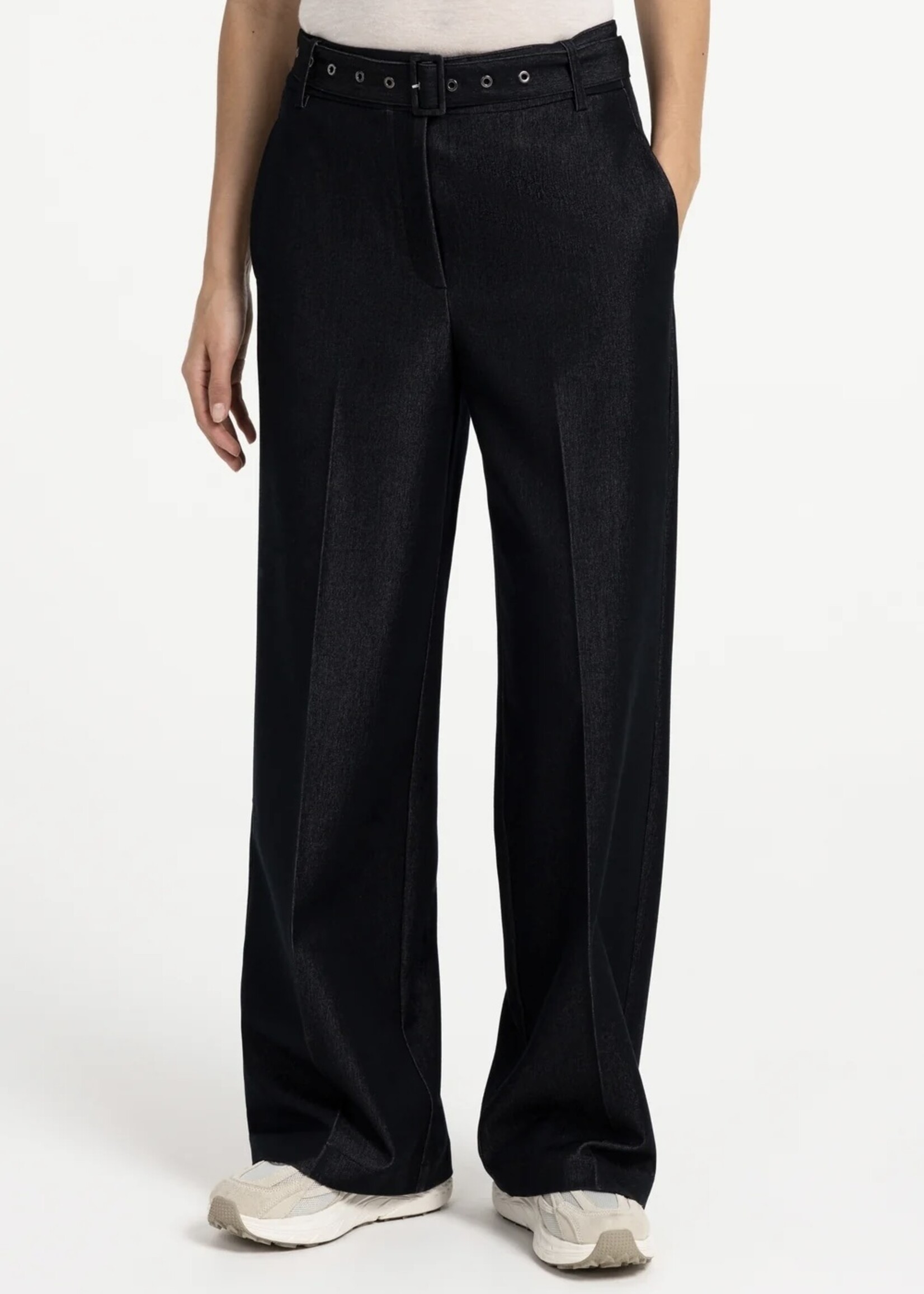 YAYA Yaya - Woven Wide Leg Trousers with Belt