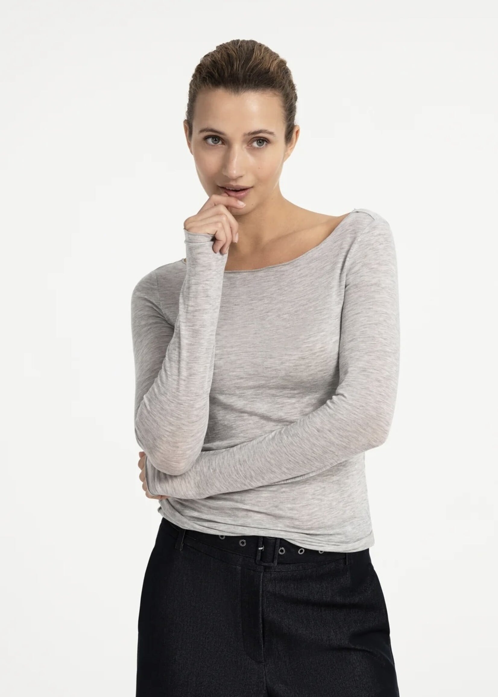 YAYA Yaya - Long Sleeve Top with Round Neck