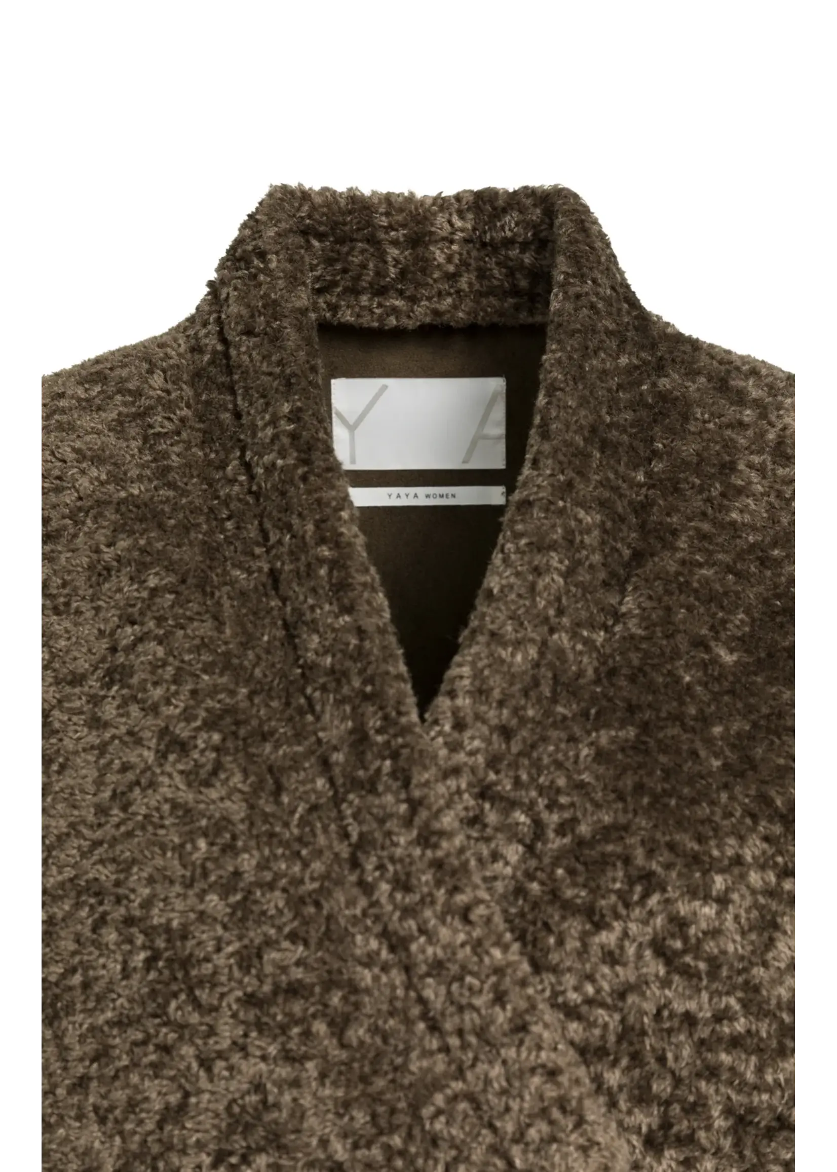 YAYA Yaya - Faux Fur Kimono Wrap Jacket