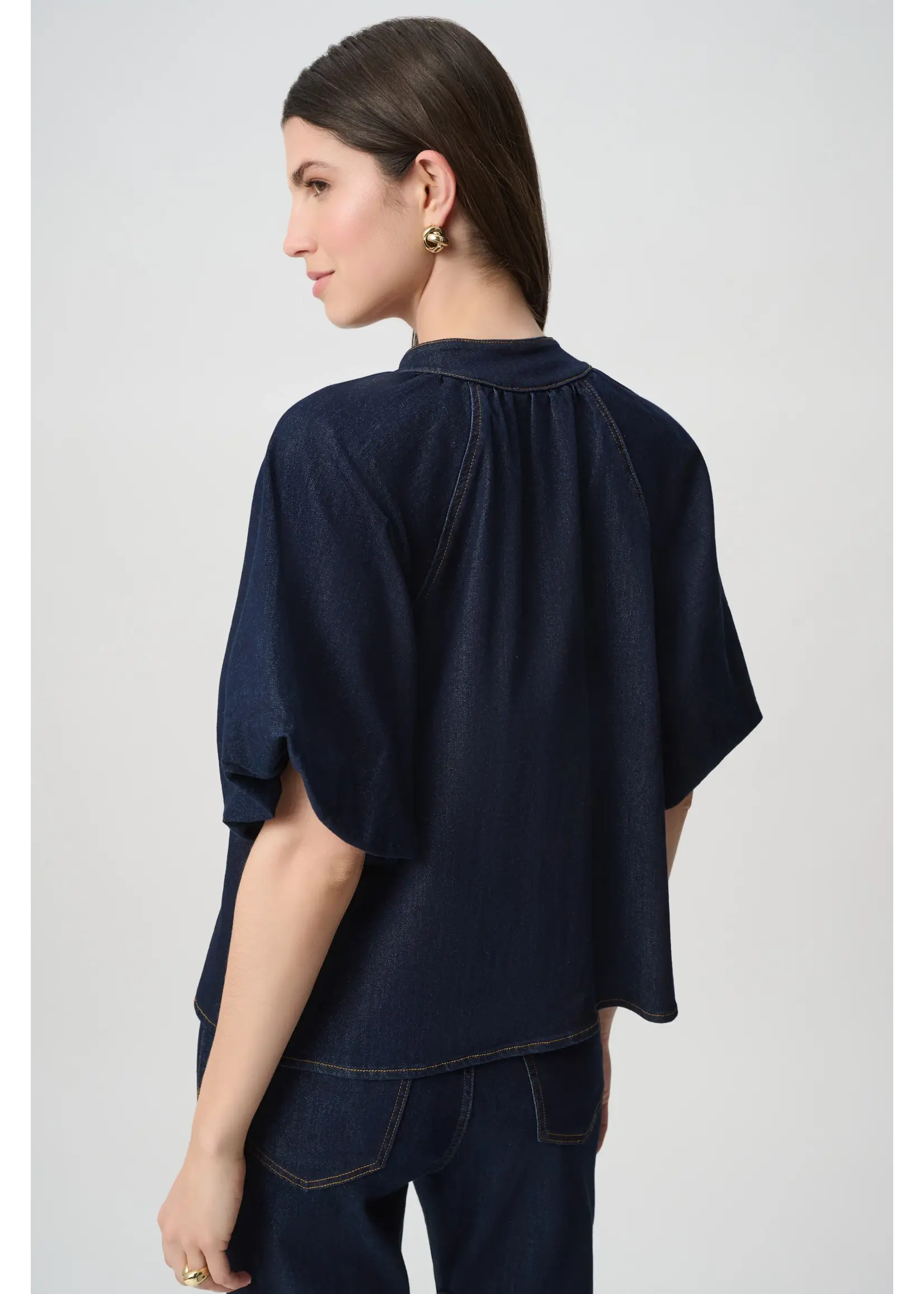 Joseph Ribkoff Joseph Ribkoff Edit 57 - Featherweave™ Balloon-Sleeve Denim Blouse 264962