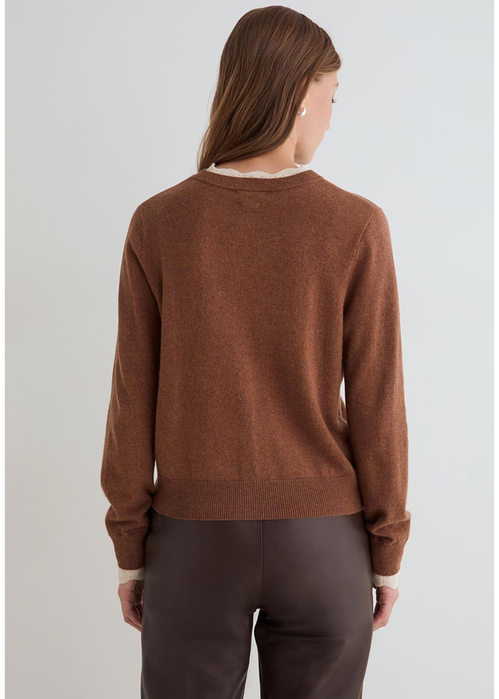 Yerse Yerse - Cardigan with Contrast Details