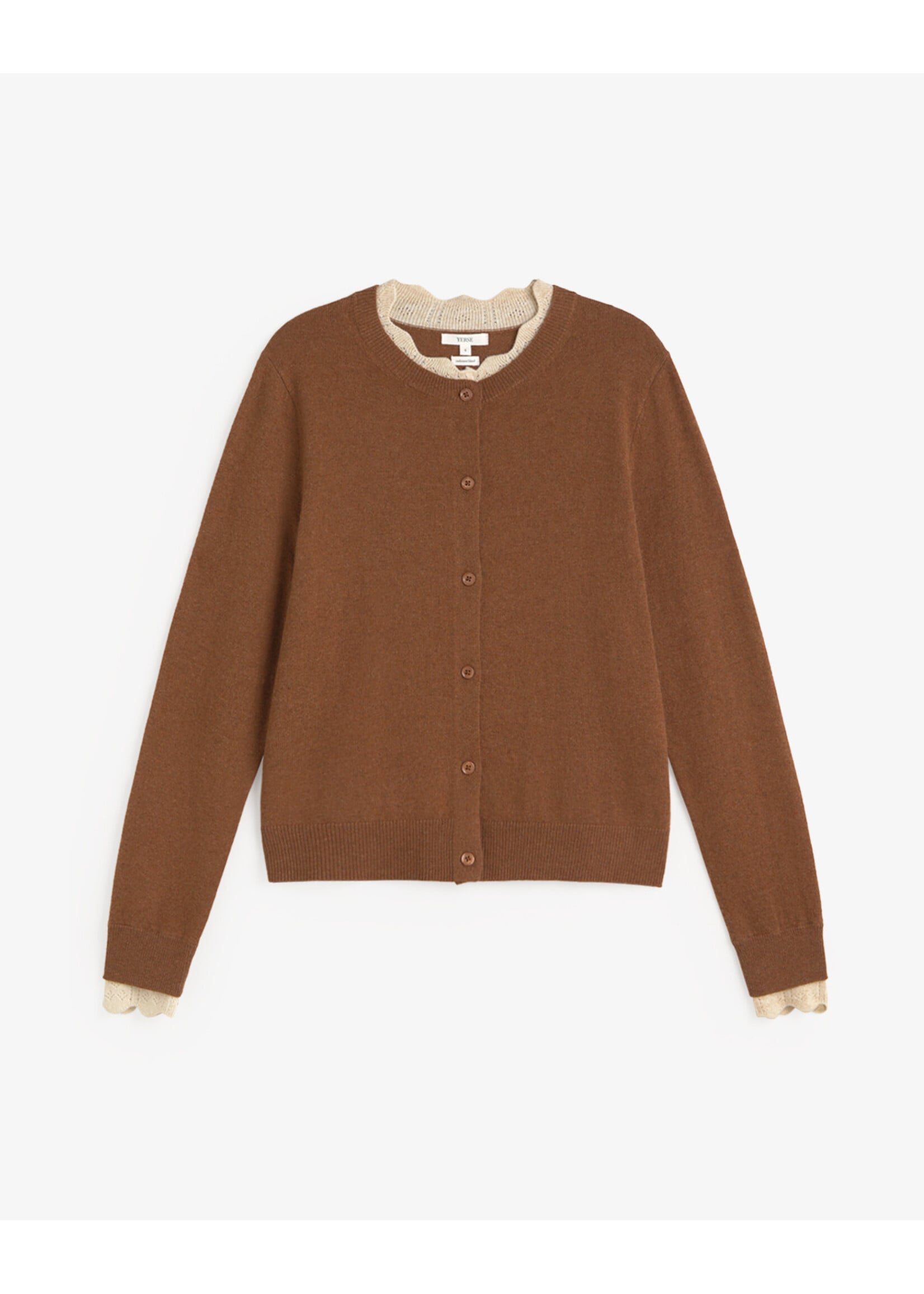 Yerse Yerse - Cardigan with Contrast Details