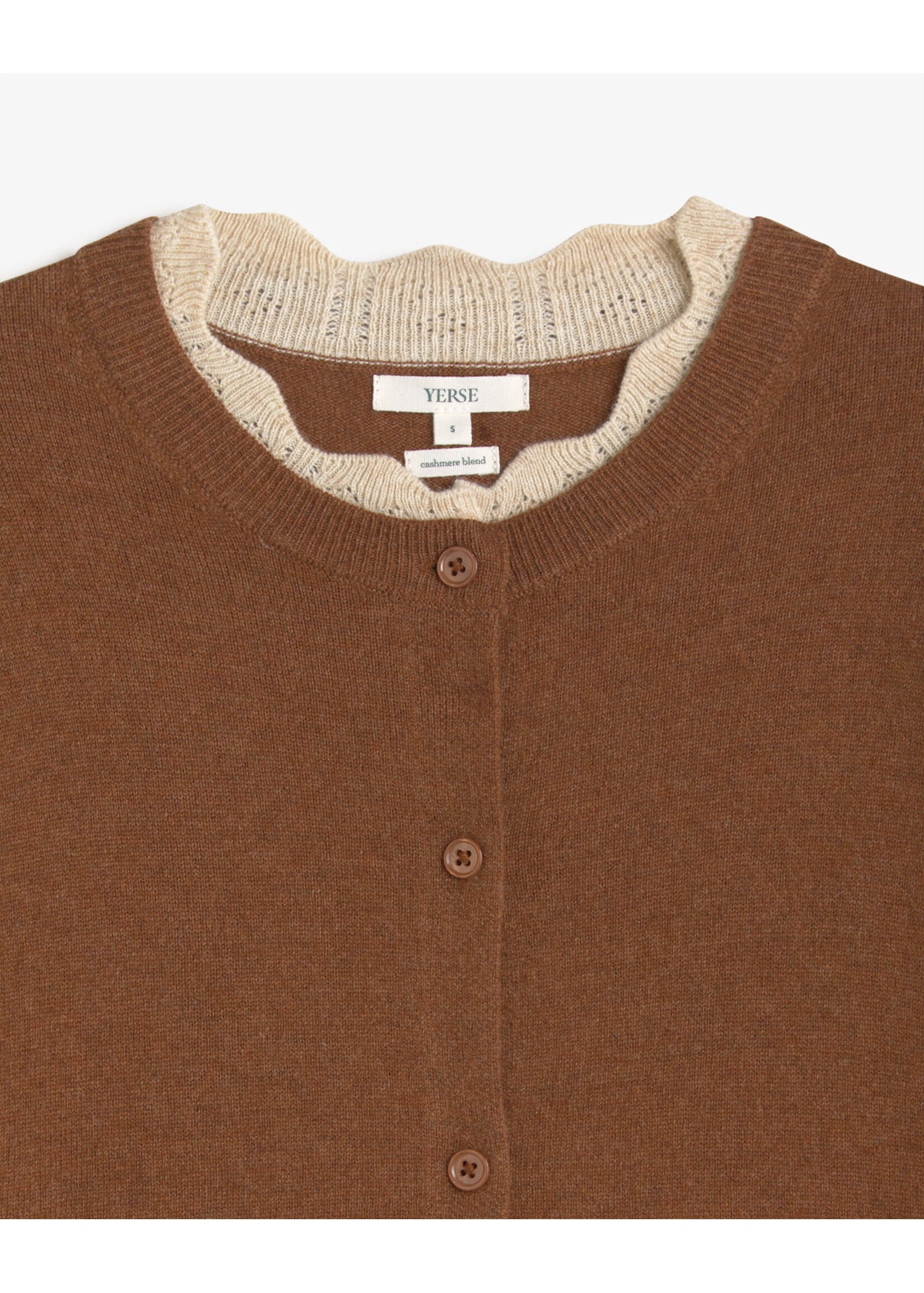 Yerse Yerse - Cardigan with Contrast Details