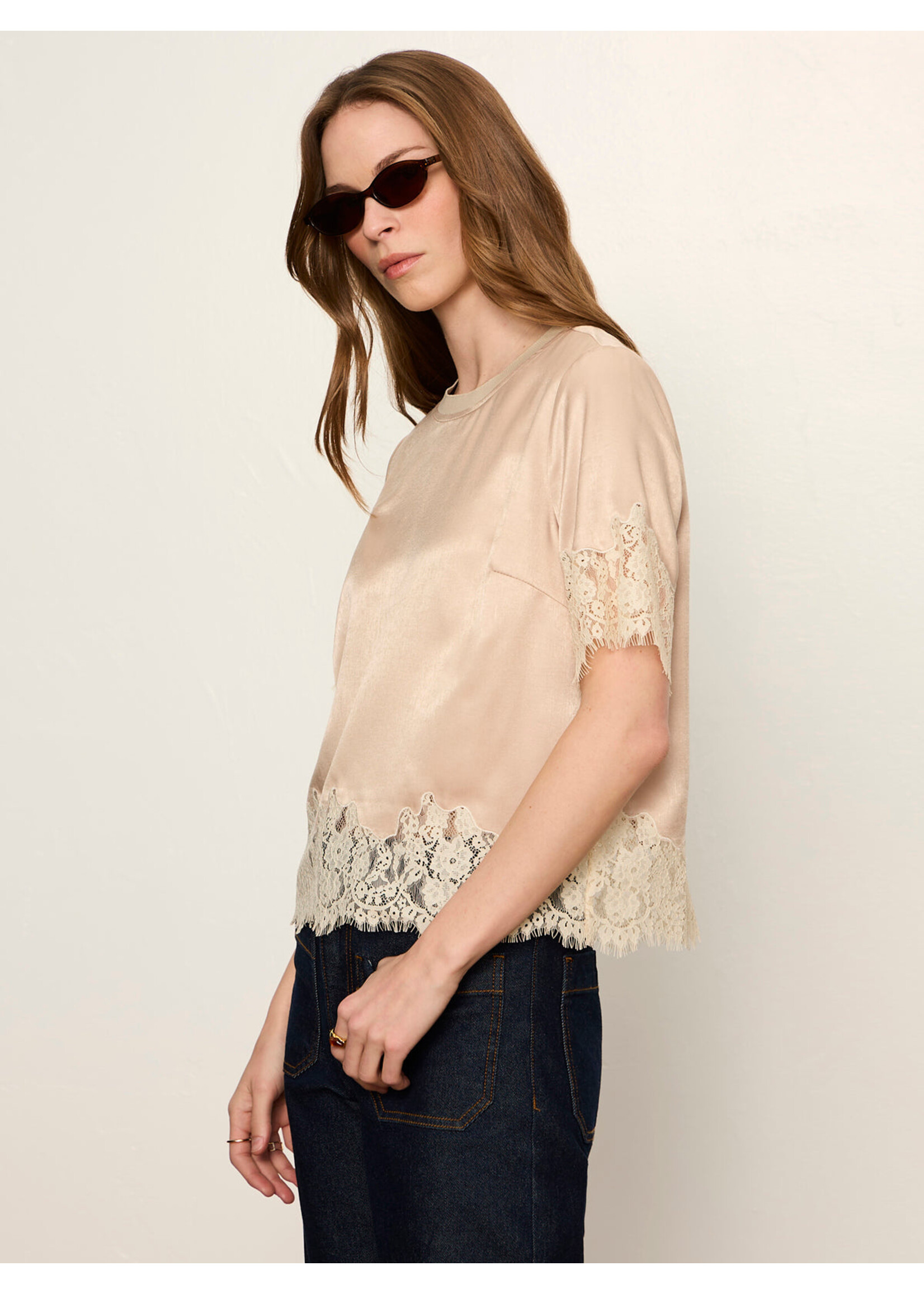 Sanctuary Sanctuary - One Of A Kind Satin Lace Top