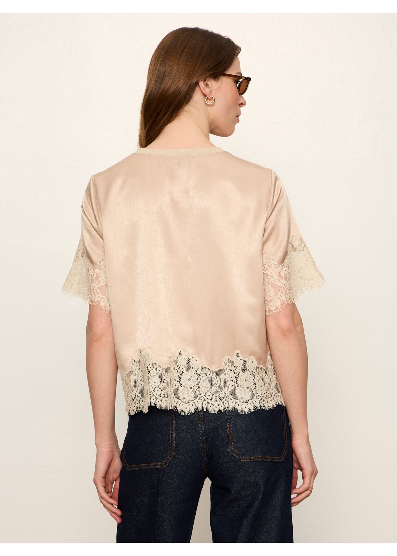 Sanctuary Sanctuary - One Of A Kind Satin Lace Top