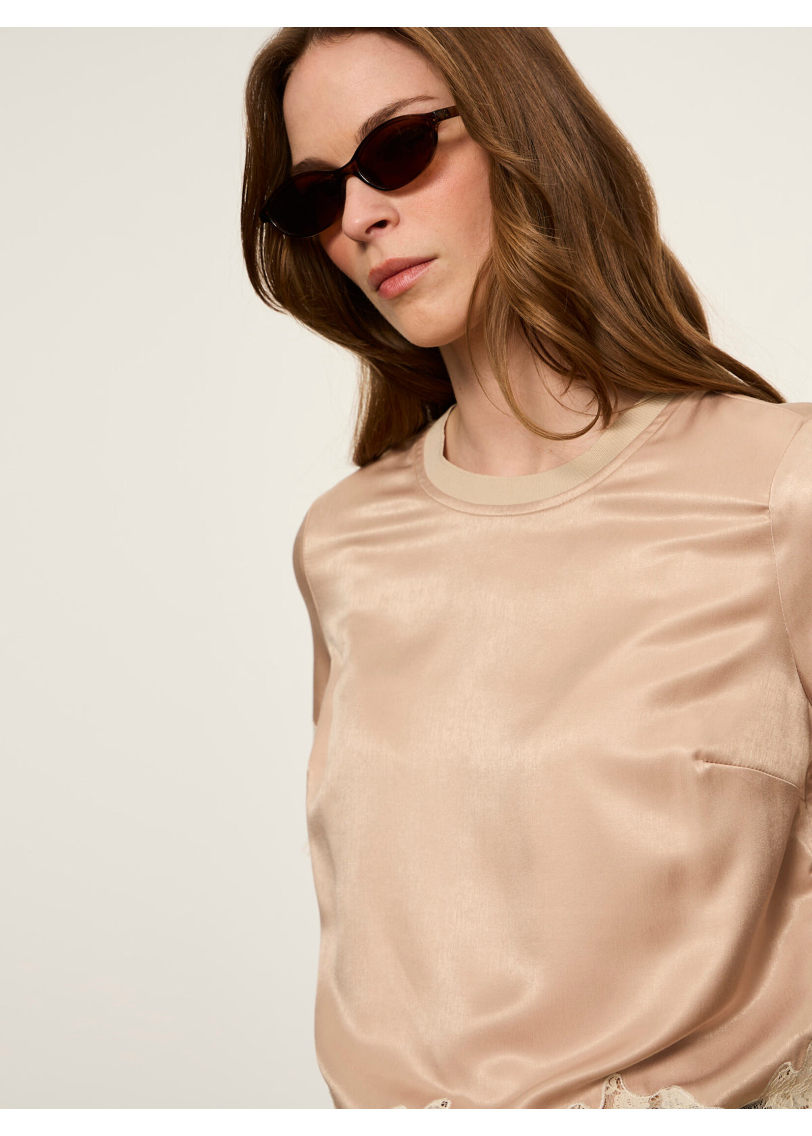 Sanctuary Sanctuary - One Of A Kind Satin Lace Top