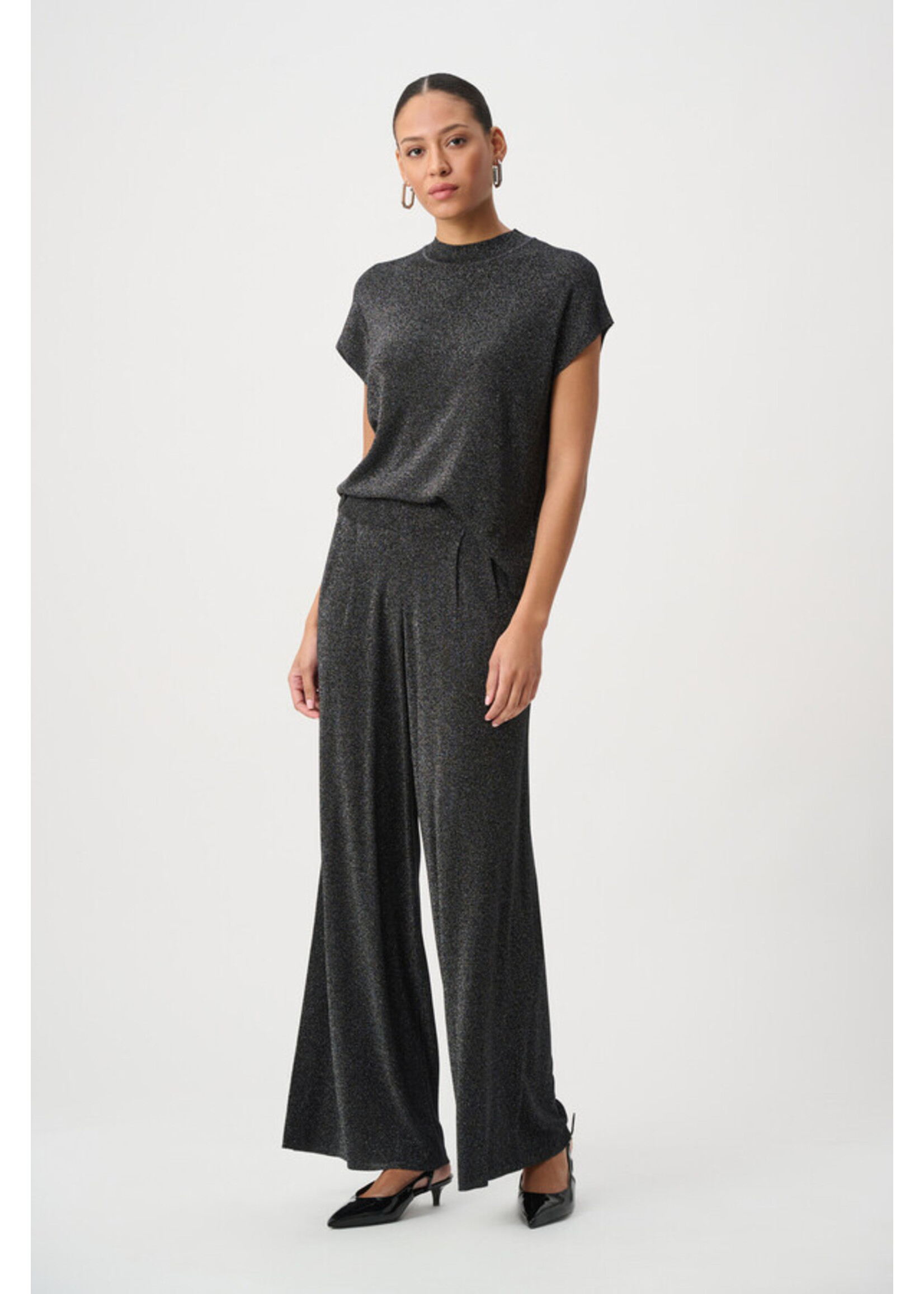 Joseph Ribkoff Joseph Ribkoff - Lurex Sweater Wide-Leg Pants Style 264942