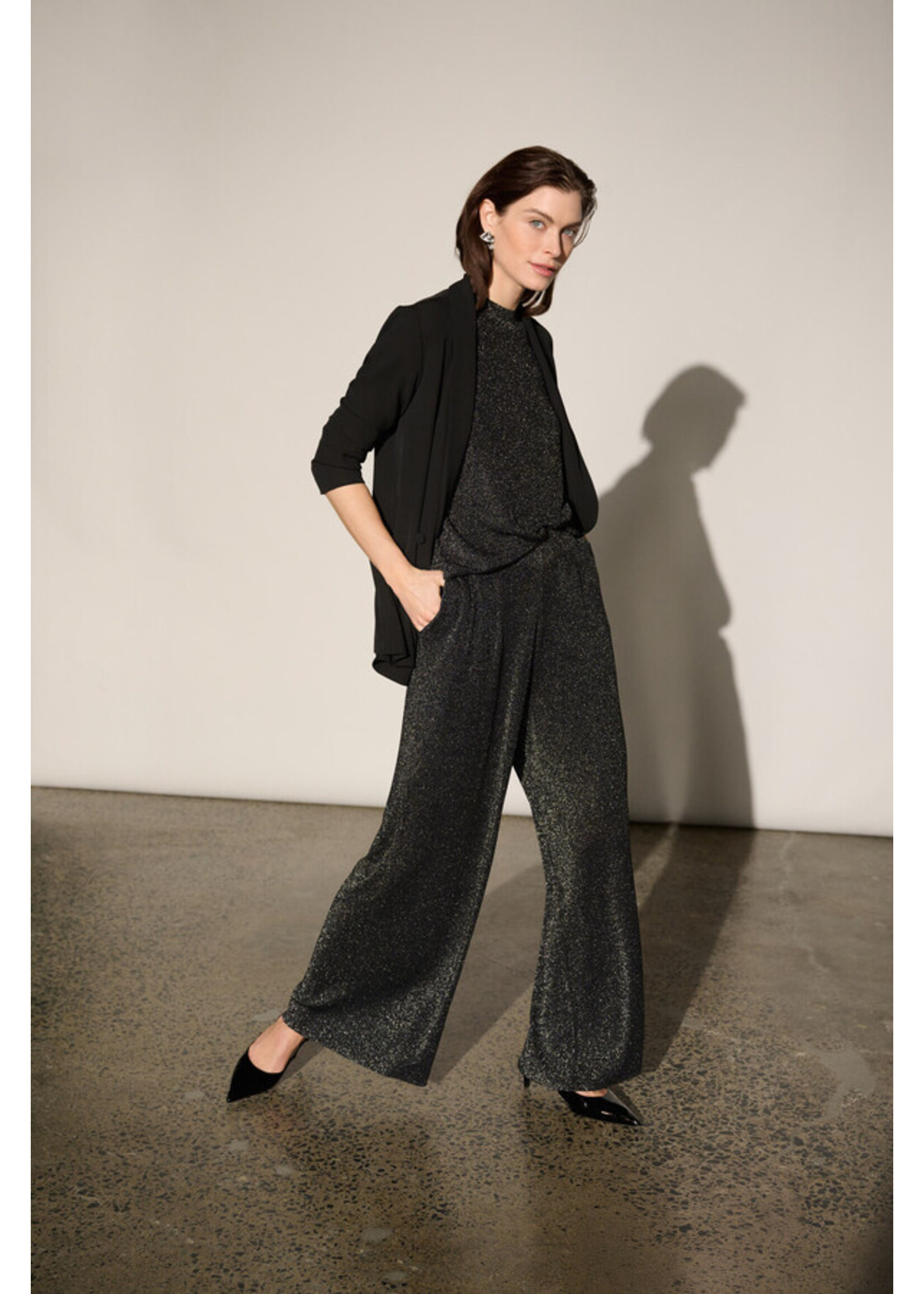 Joseph Ribkoff Joseph Ribkoff - Lurex Sweater Wide-Leg Pants Style 264942