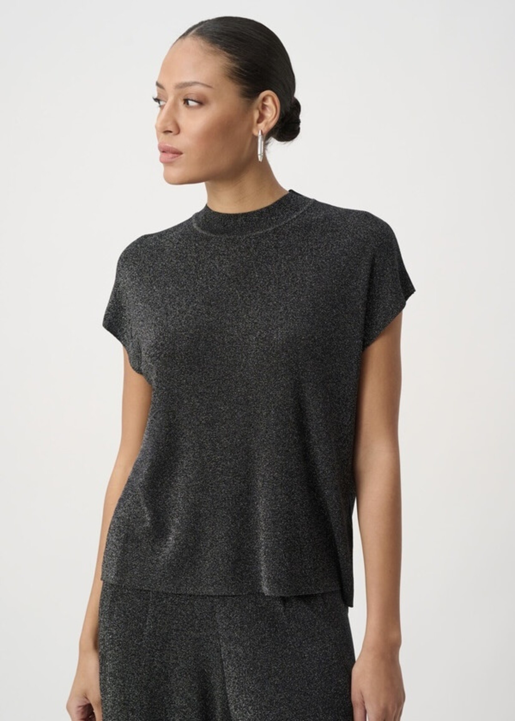 Joseph Ribkoff Joseph Ribkoff - Mock Neck Lurex Sweater Top Style 264943