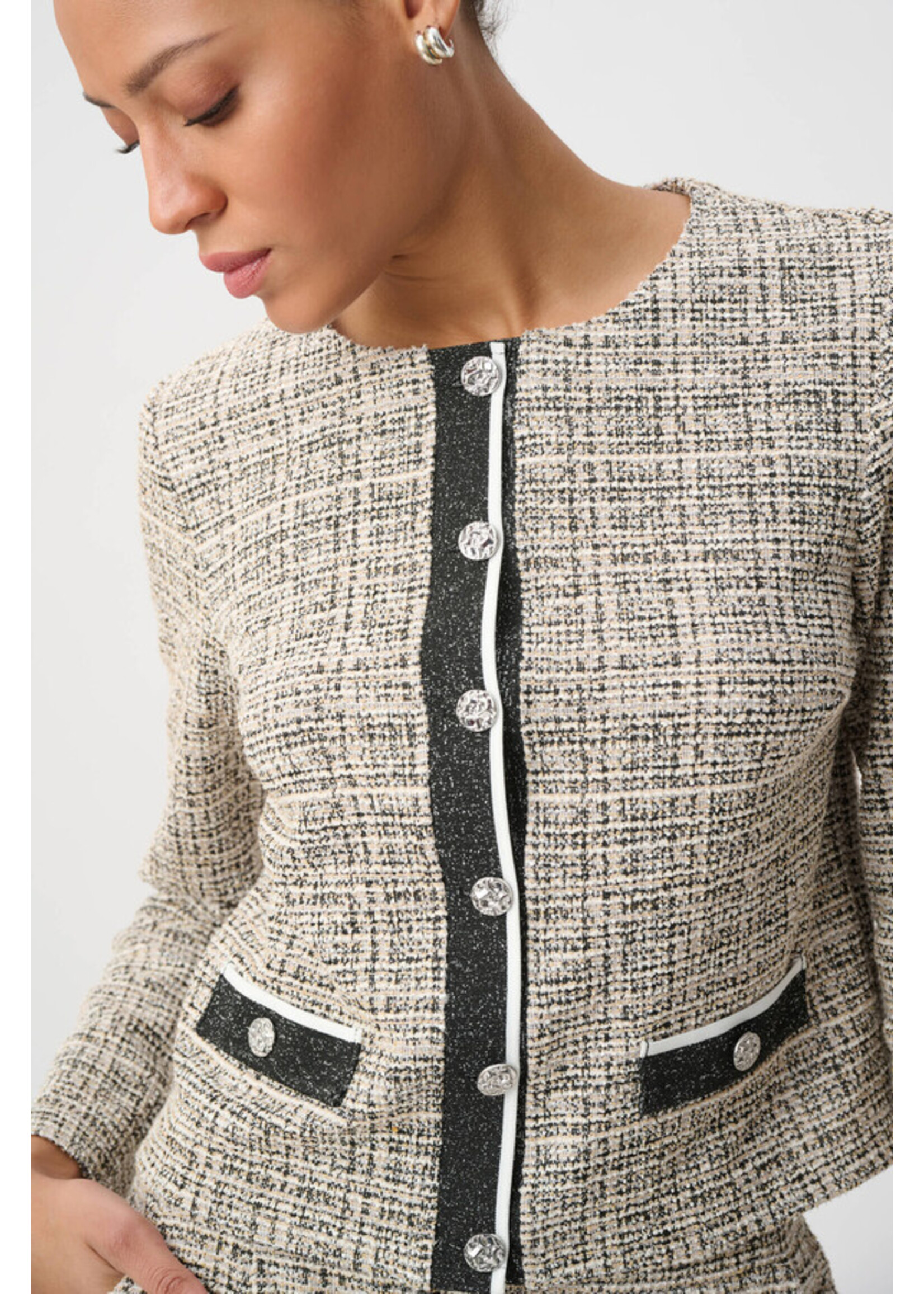 Joseph Ribkoff Joseph Ribkoff - Plaid Boucle Jacket Style 264040
