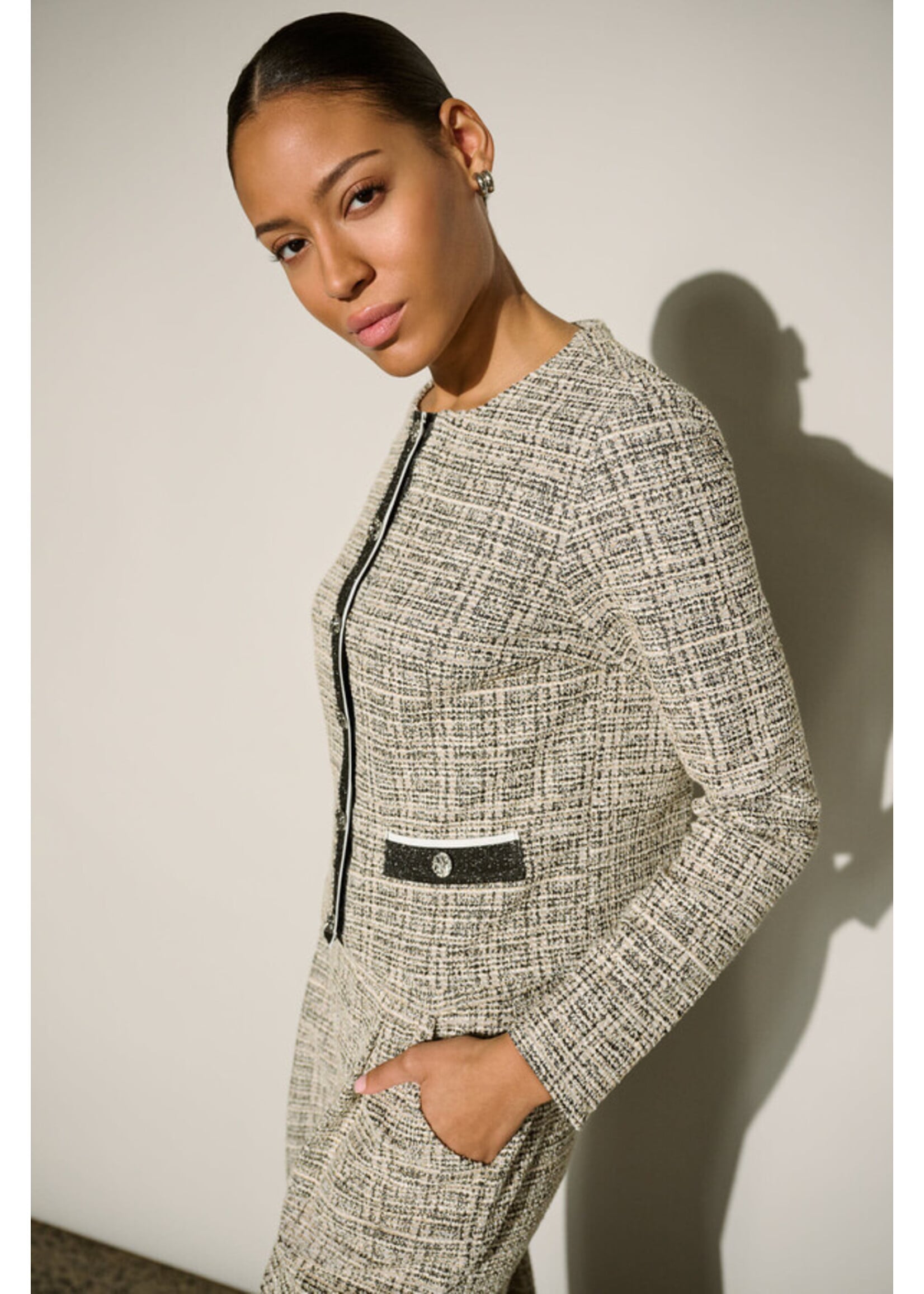 Joseph Ribkoff Joseph Ribkoff - Plaid Boucle Jacket Style 264040
