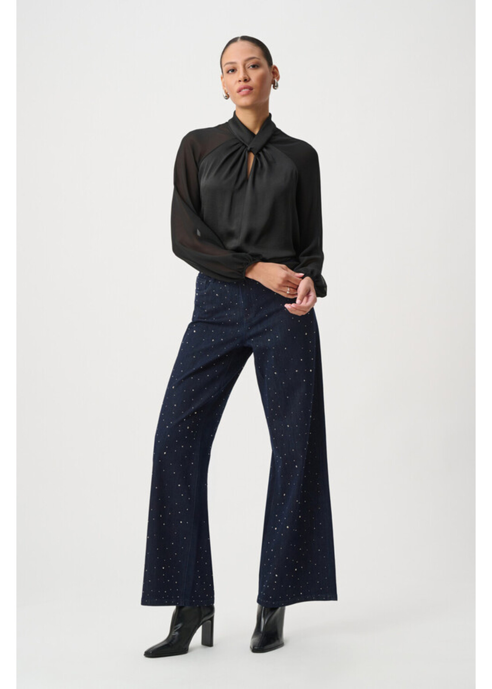 Joseph Ribkoff Joseph Ribkoff - Satin Top With Chiffon Sleeves Style 264119