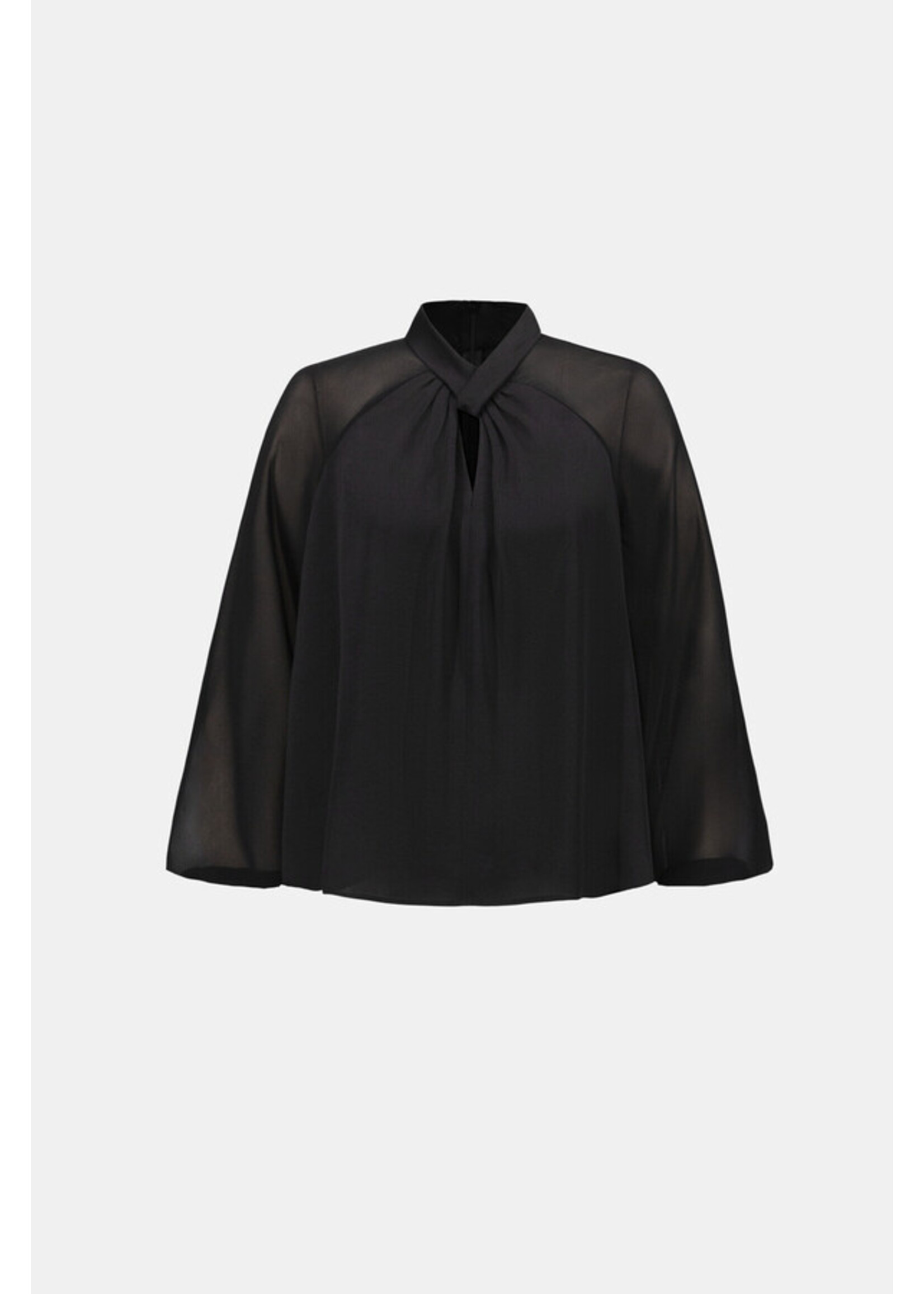Joseph Ribkoff Joseph Ribkoff - Satin Top With Chiffon Sleeves Style 264119