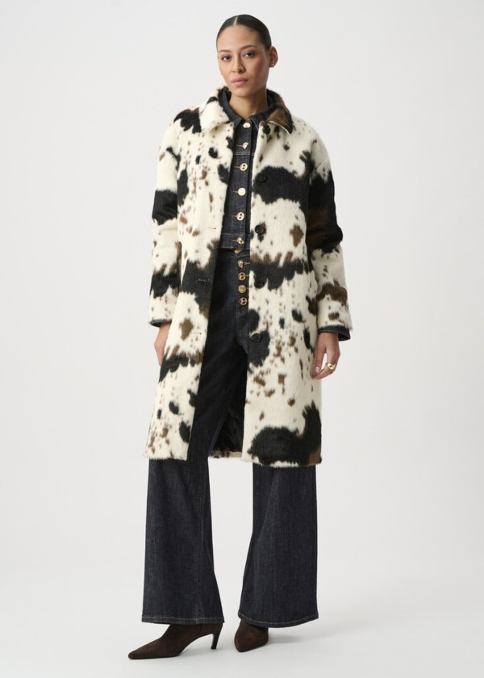 Joseph Ribkoff Joseph Ribkoff - Faux Fur Cow Print Coat Style 264944