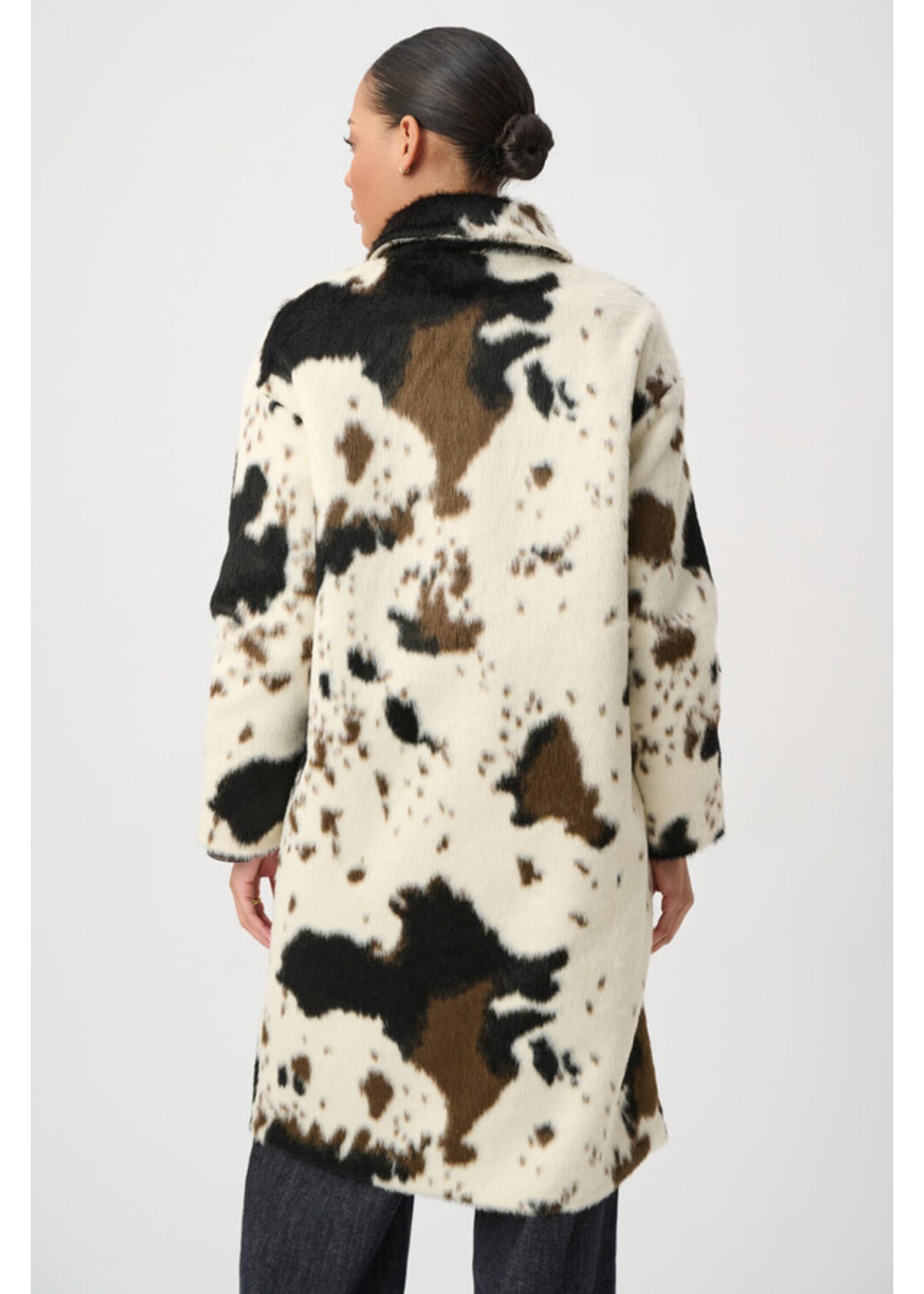 Joseph Ribkoff Joseph Ribkoff - Faux Fur Cow Print Coat Style 264944
