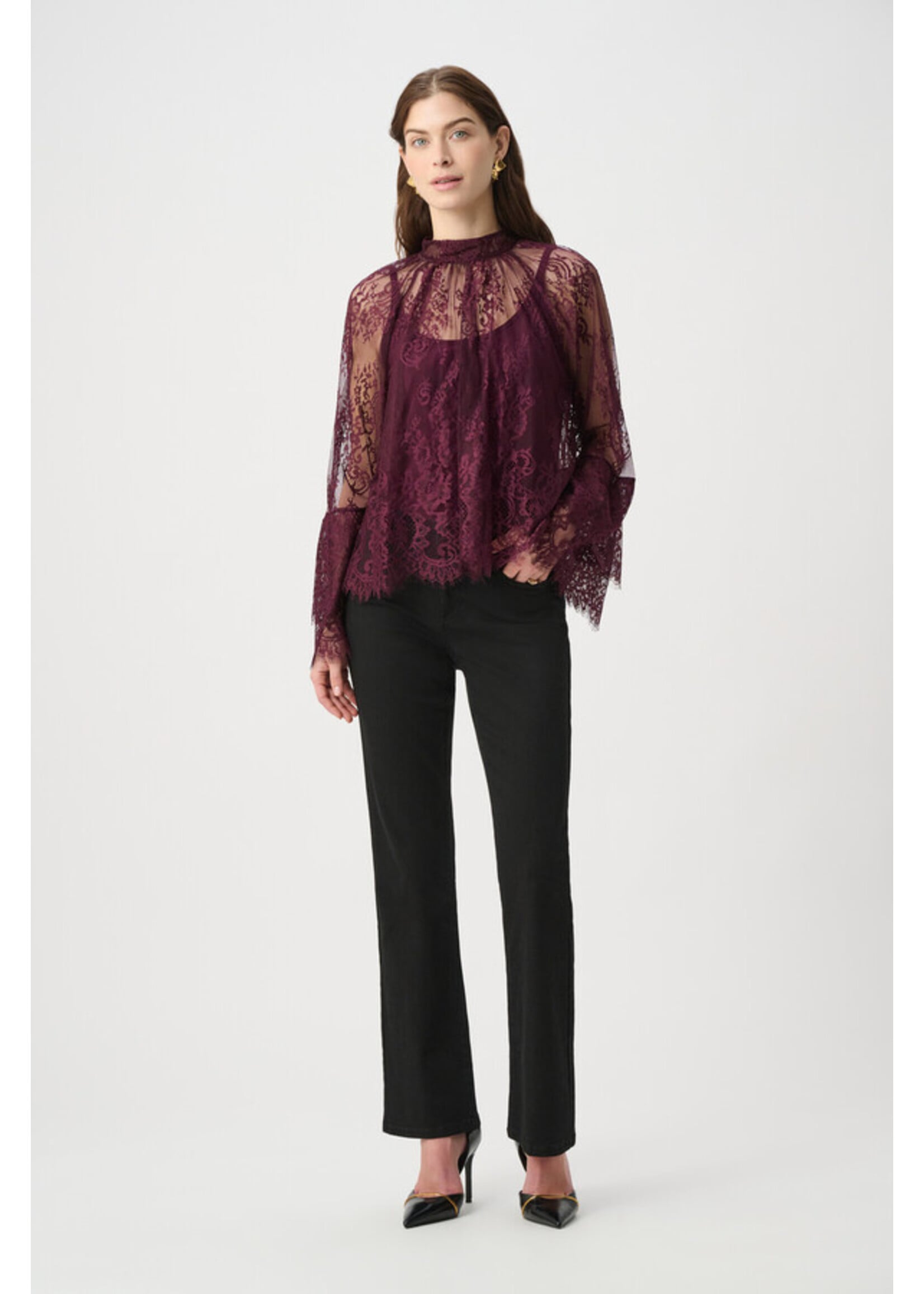 Joseph Ribkoff Joseph Ribkoff - Lace Bell Sleeve Pullover Style 264098