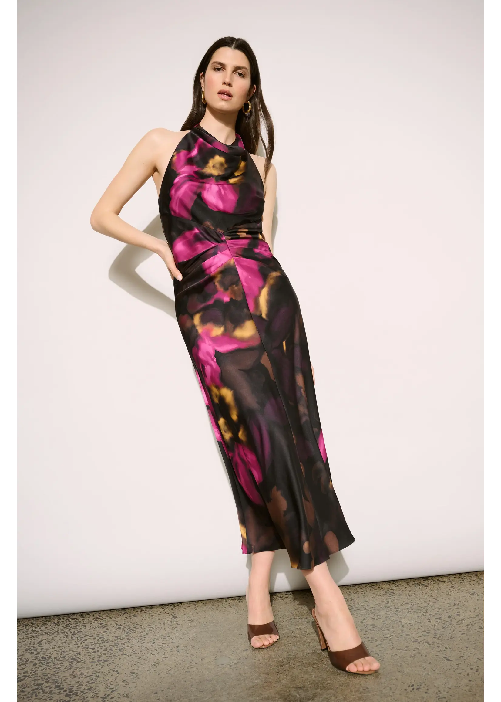 Joseph Ribkoff Joseph Ribkoff -  Edit 57 Floral Satin Heather Midi Dress