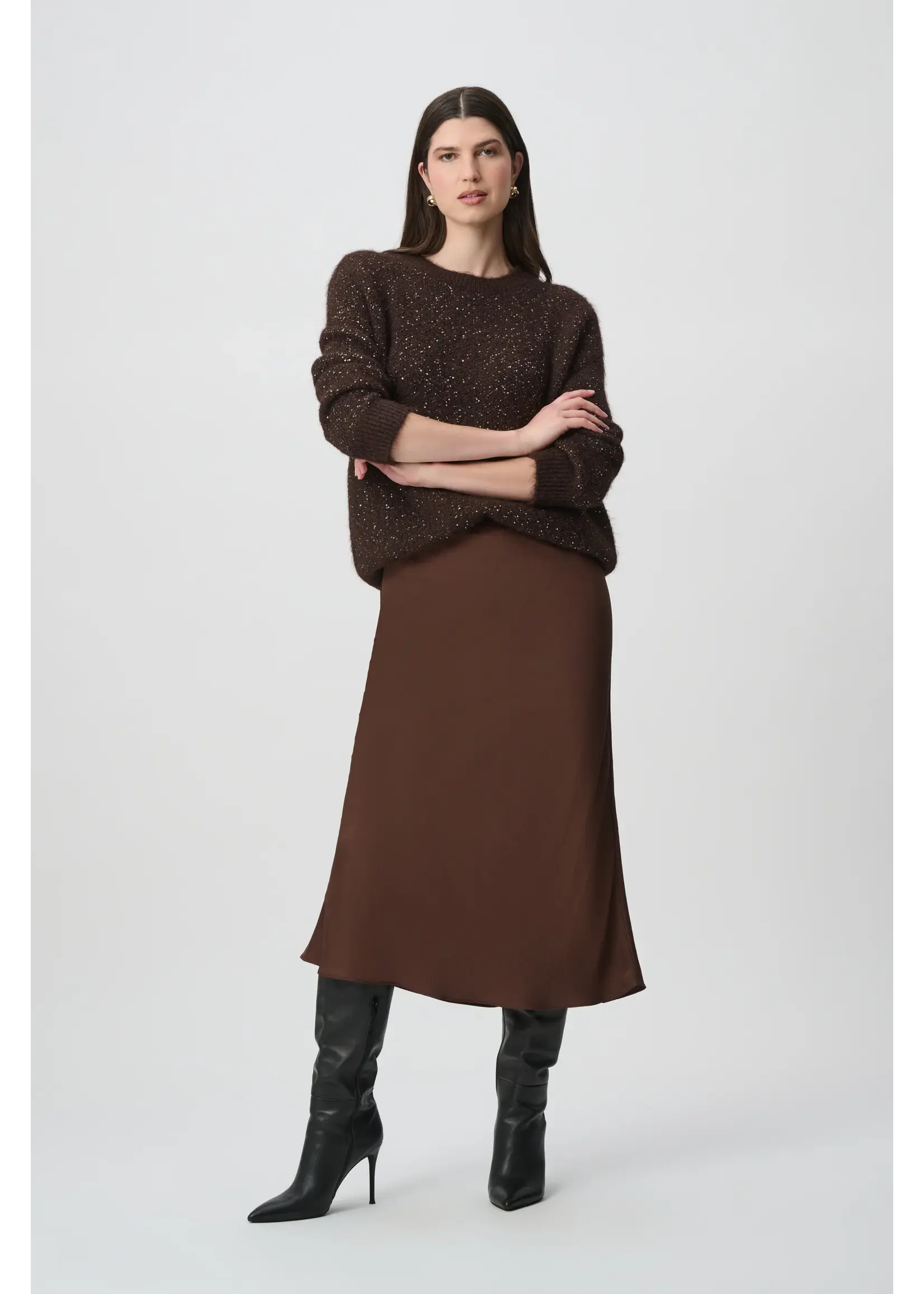 Joseph Ribkoff Joseph Ribkoff - Edit 57 Satin Flared Skirt