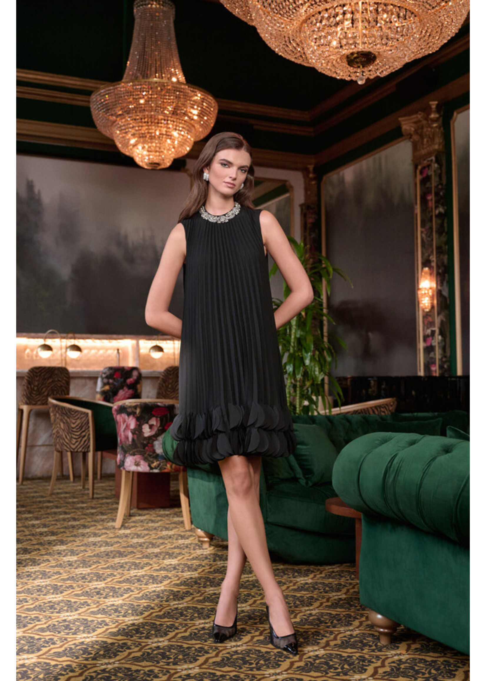 Joseph Ribkoff Joseph Ribkoff - Pleated Embellished Dress Style 263738
