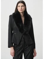 Joseph Ribkoff Joseph Ribkoff - Edit 57 Detachable Faux-Fur Striped Blazer