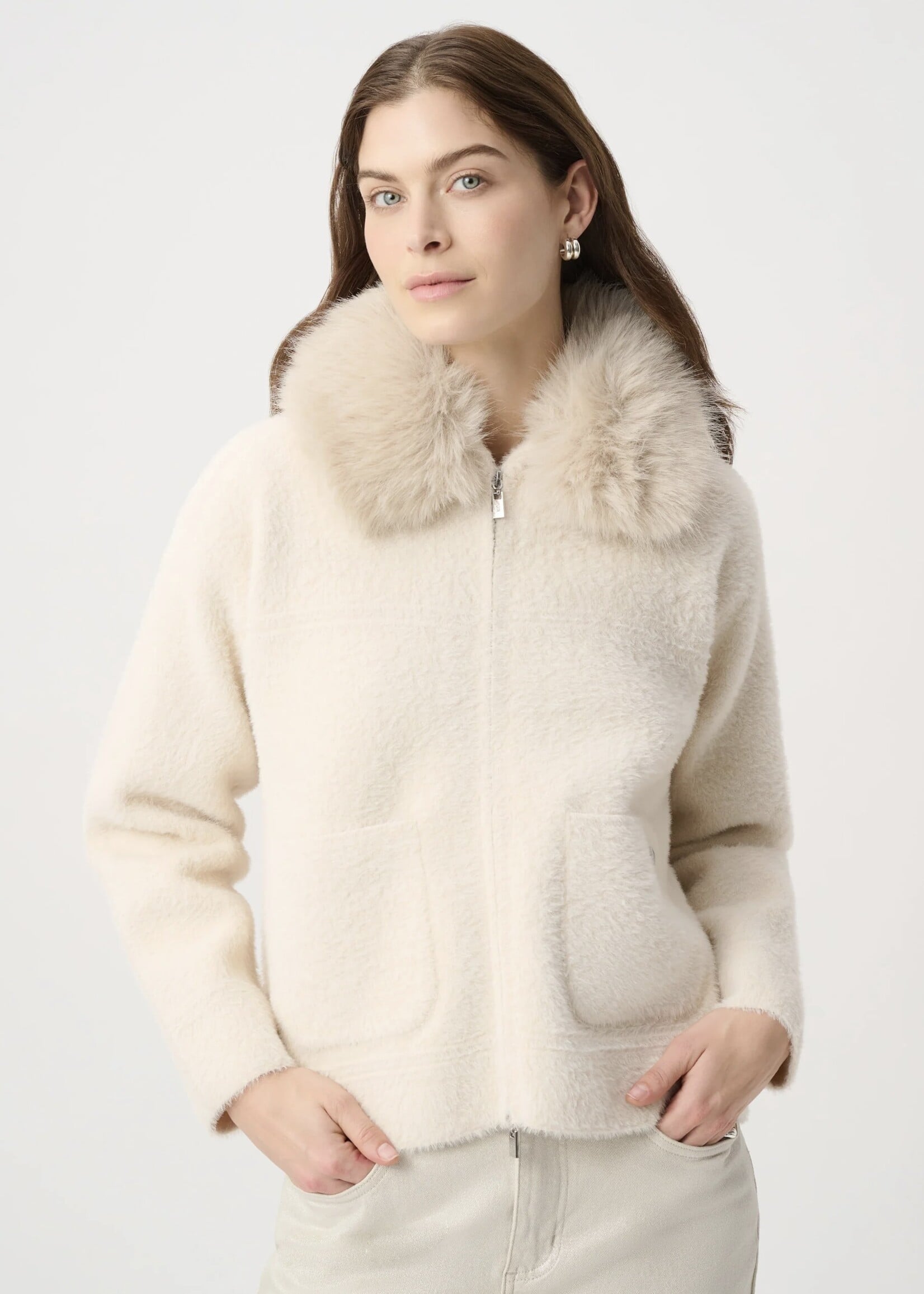 Joseph Ribkoff Joseph Ribkoff - Detachable Faux Fur Collar Jacket Style 264920