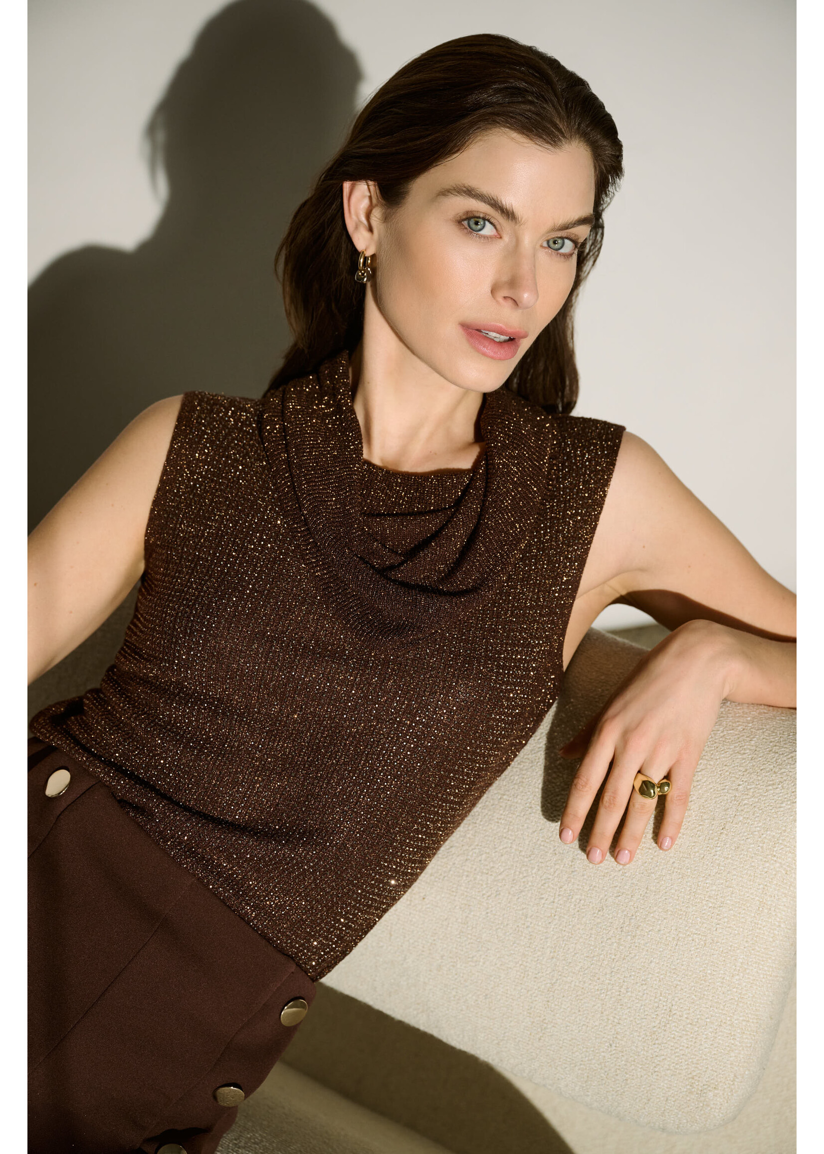 Joseph Ribkoff Joseph Ribkoff - Rhinestone Cowl Neck Top Style 264929