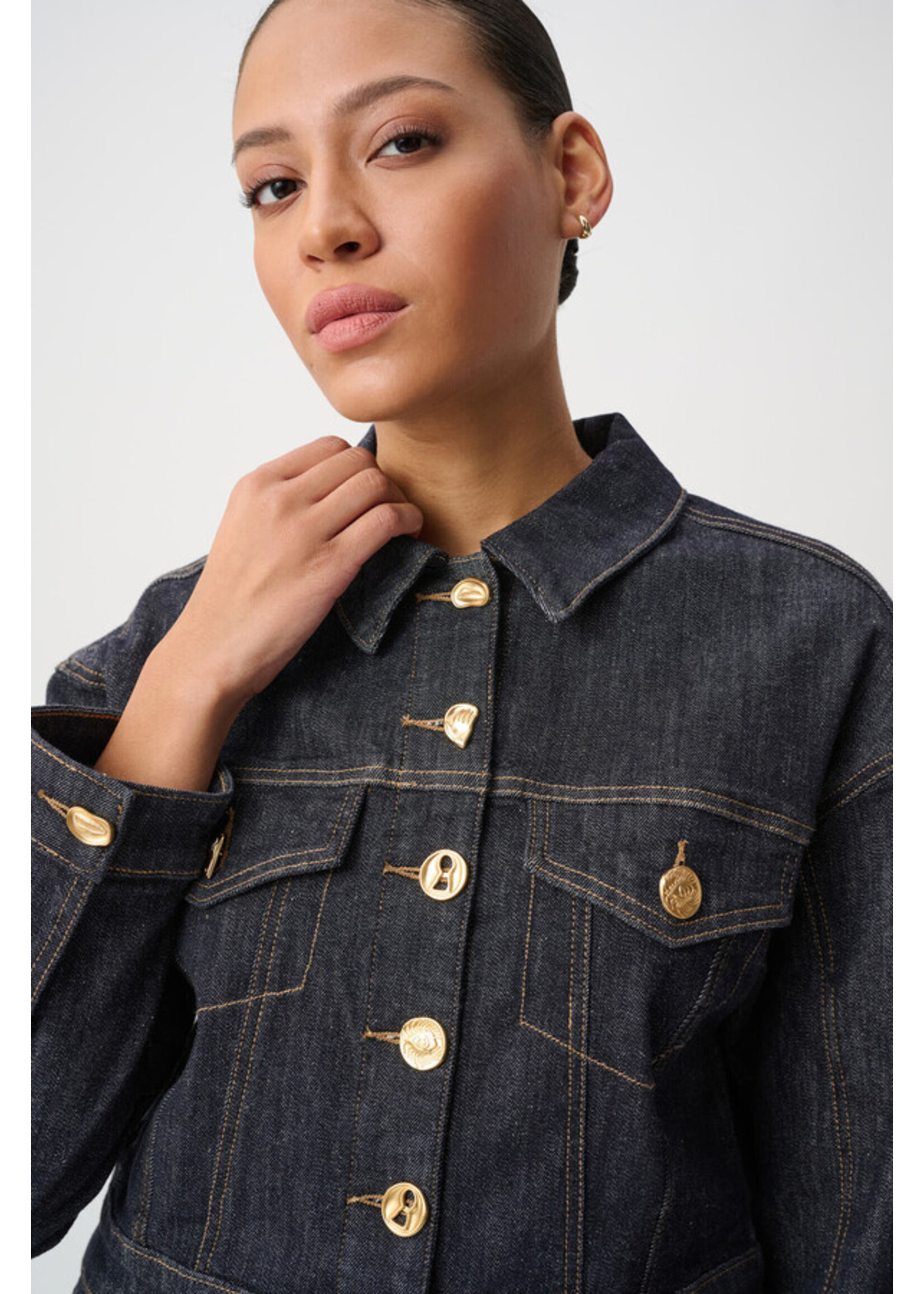 Joseph Ribkoff Joseph Ribkoff - Statement Button Denim Jacket Style 264900
