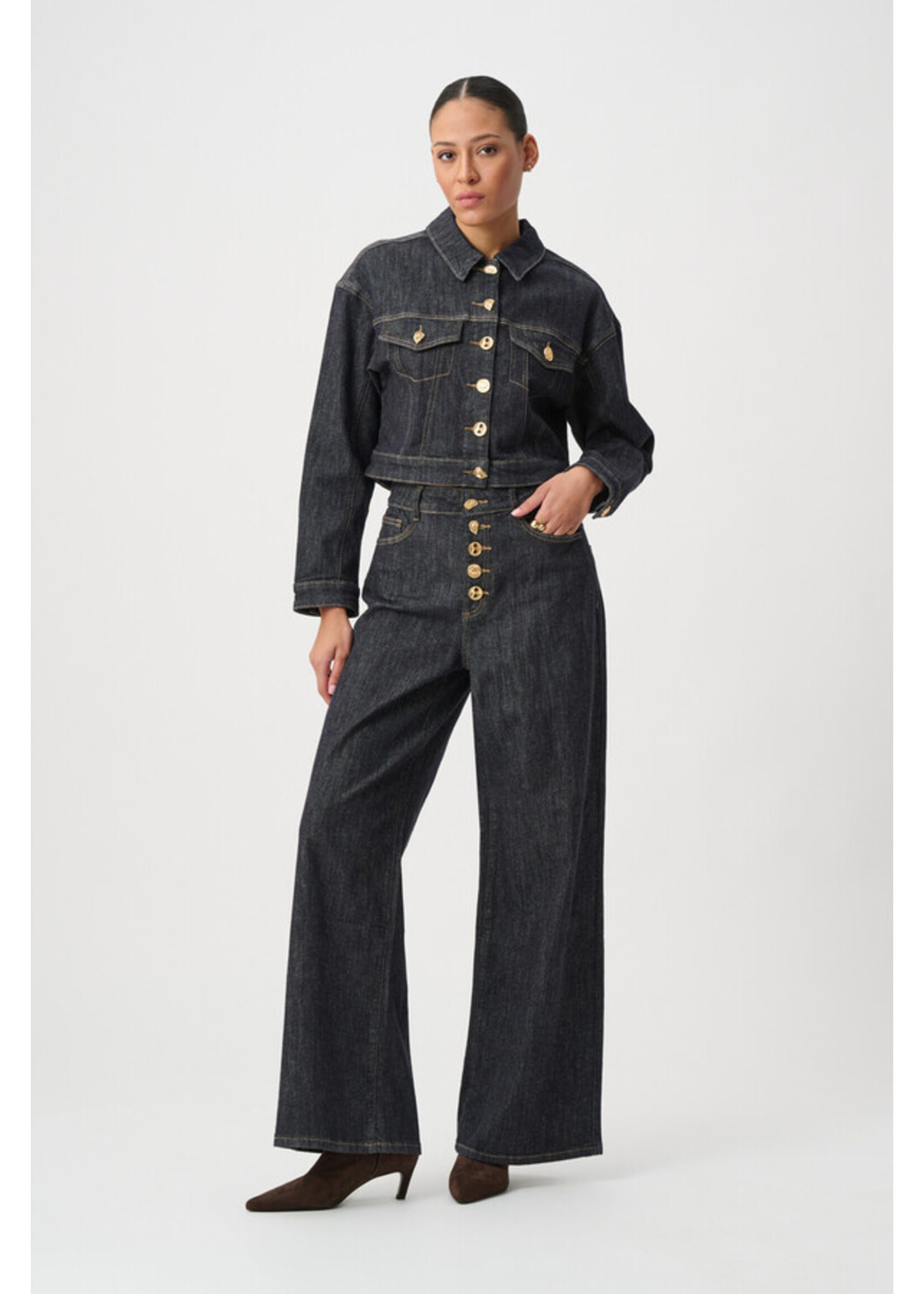 Joseph Ribkoff Joseph Ribkoff - Statement Button Denim Jacket Style 264900