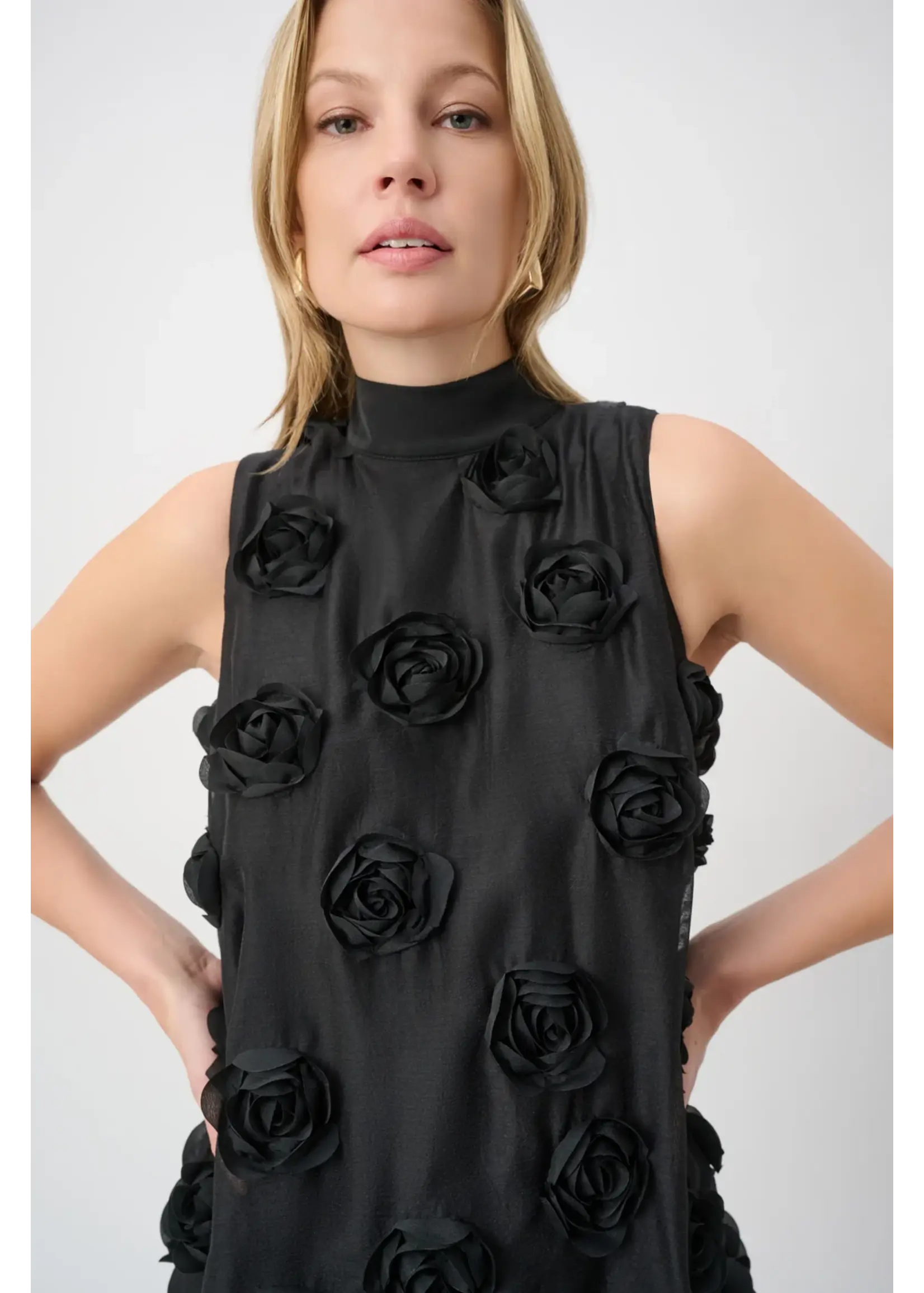 Joseph Ribkoff Joseph Ribkoff - Textured Floral Trapeze Dress Style 264201