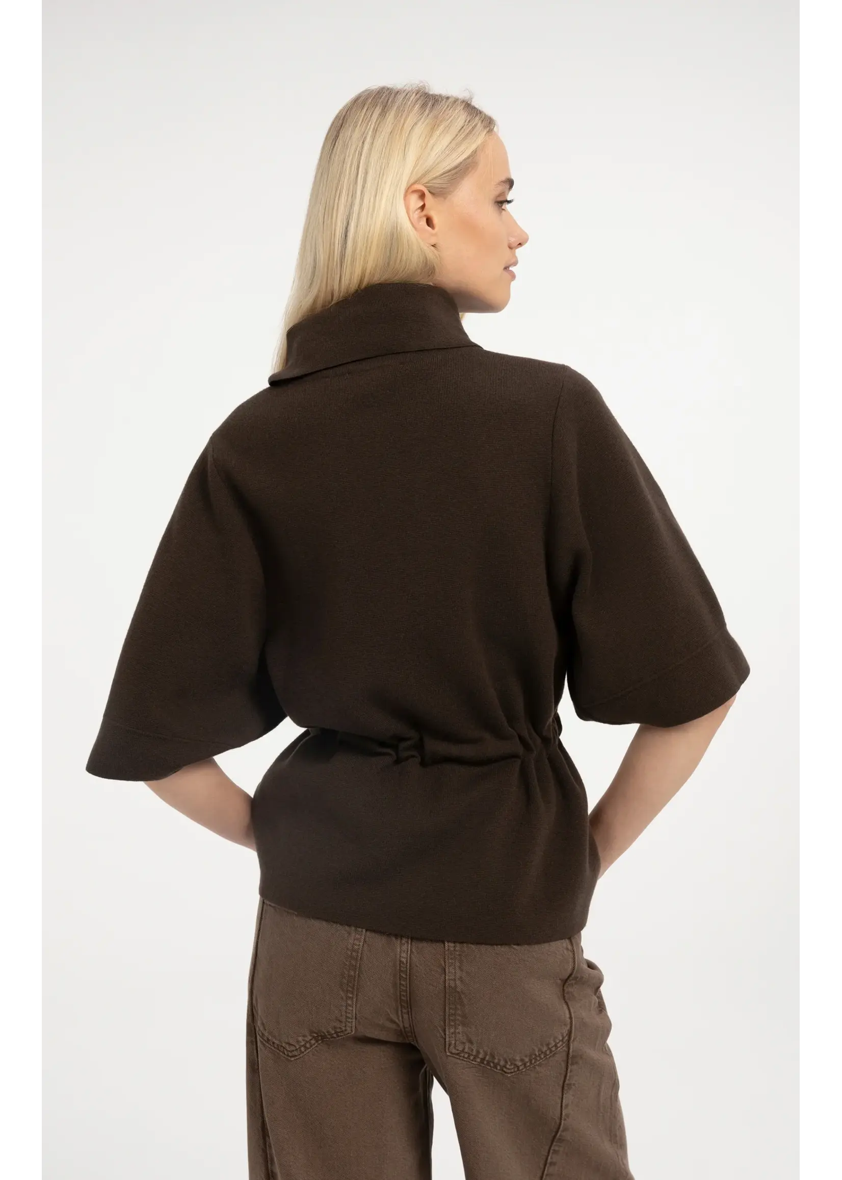 YAYA Yaya - Sweater with high neckline with buttons