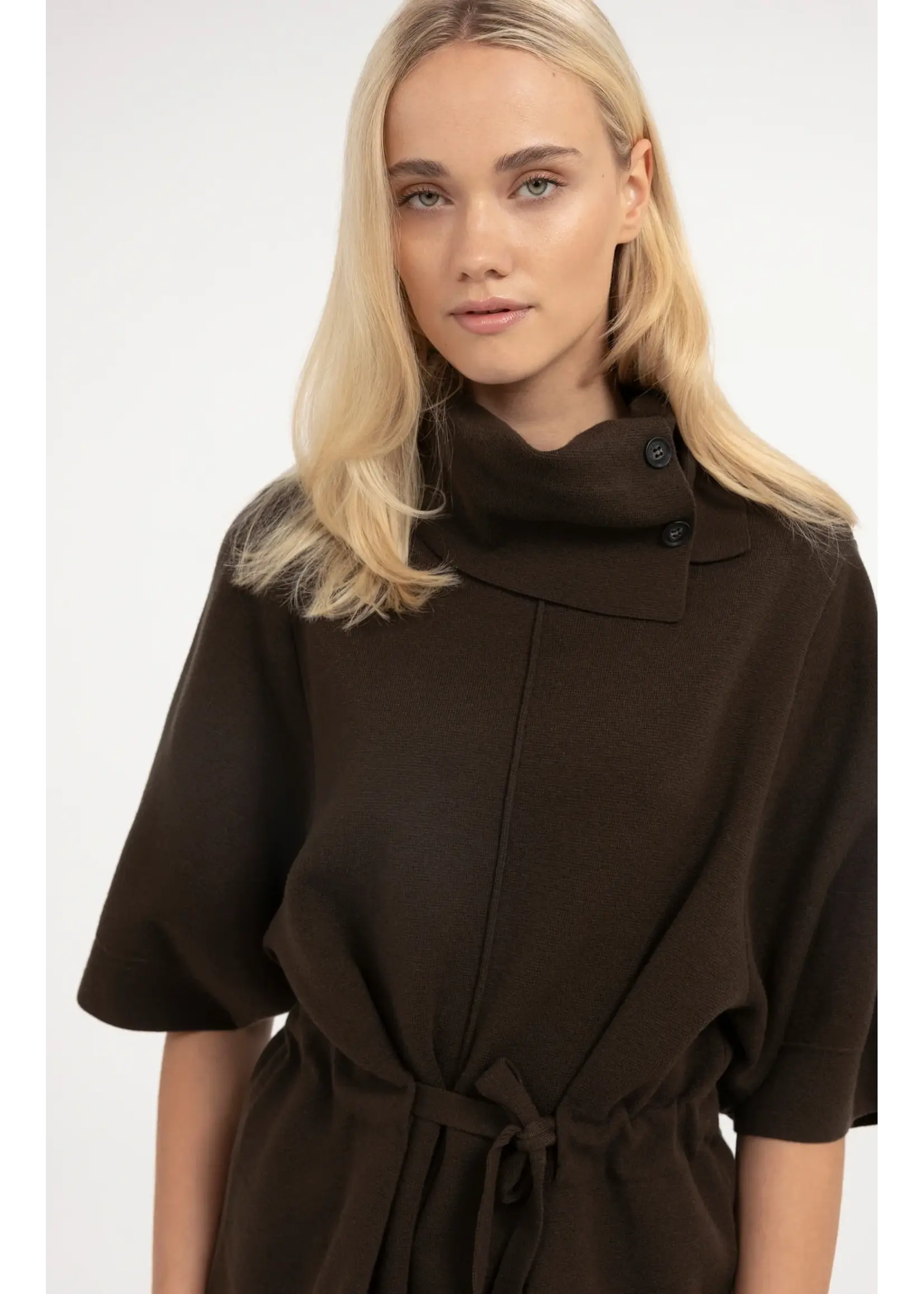 YAYA Yaya - Sweater with high neckline with buttons