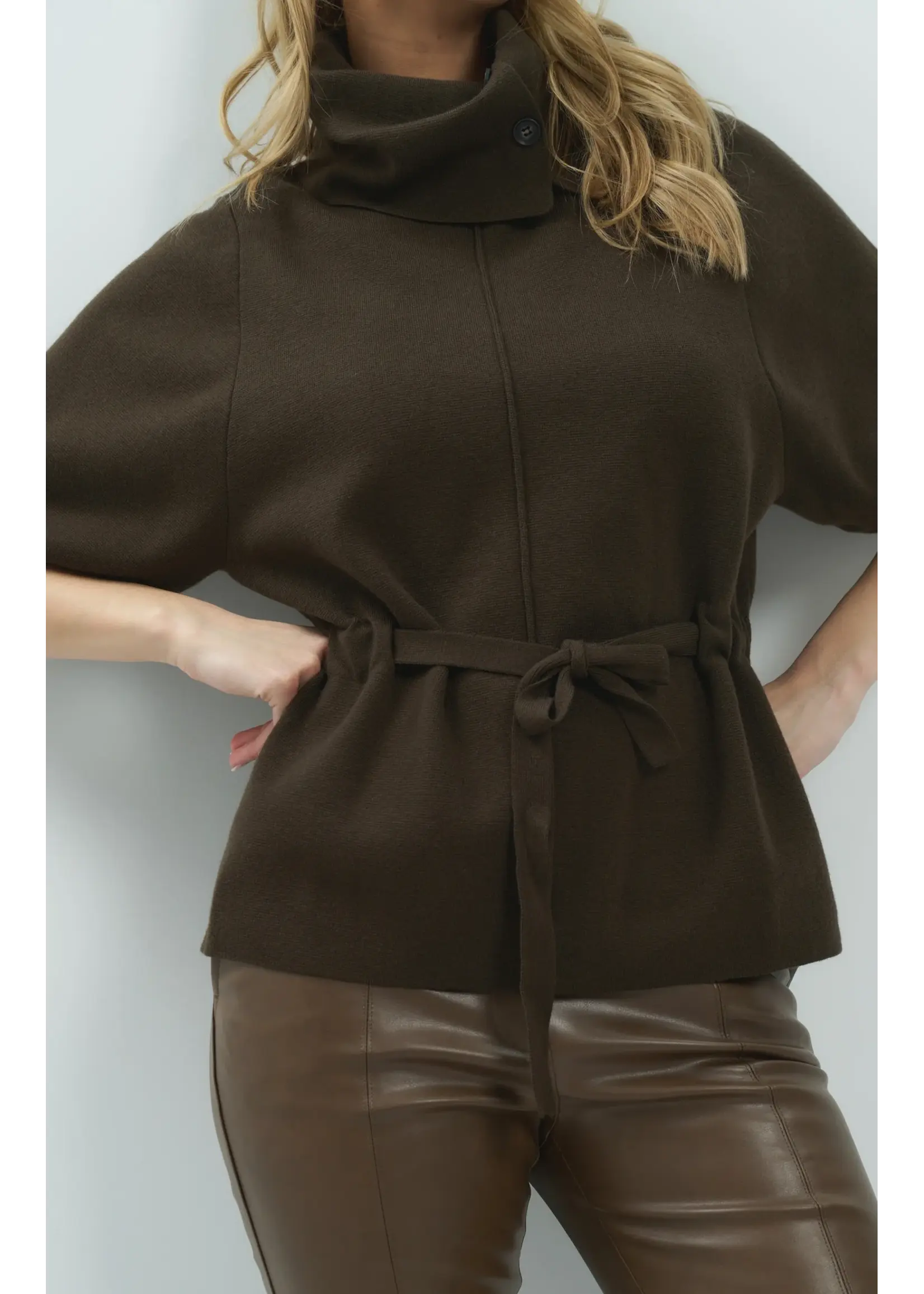 YAYA Yaya - Sweater with high neckline with buttons