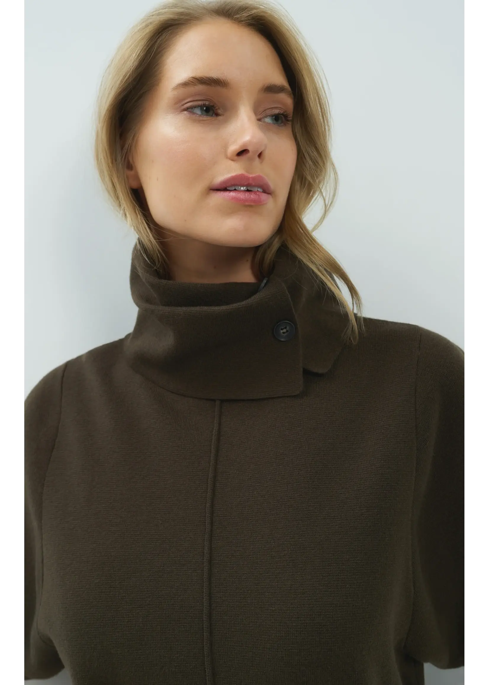YAYA Yaya - Sweater with high neckline with buttons