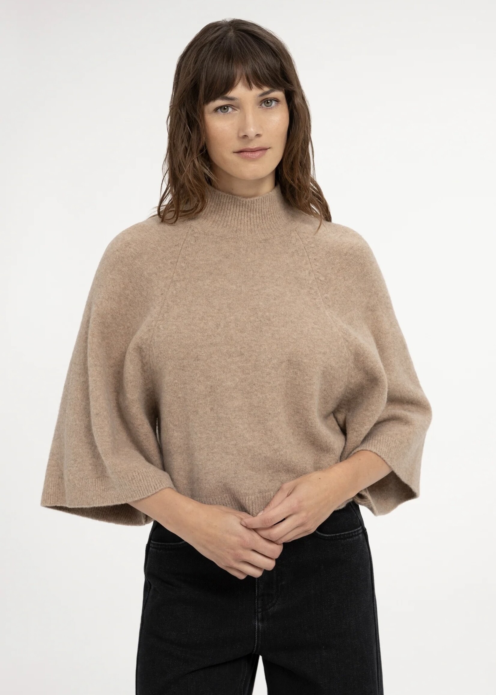 YAYA Yaya - High Neckline Wide Sleeve Sweater