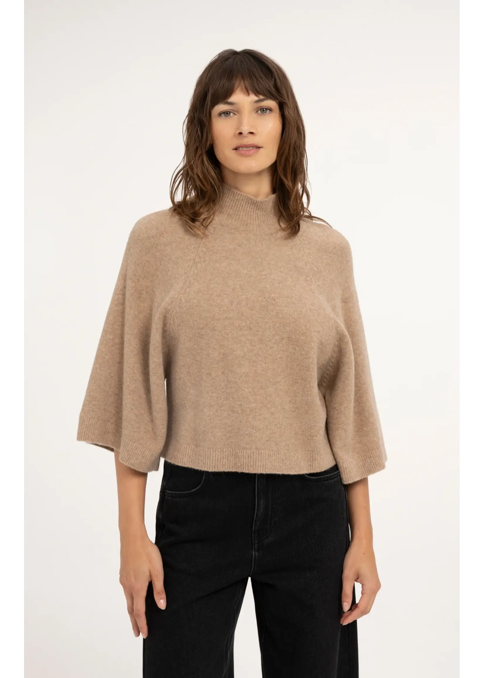 YAYA Yaya - High Neckline Wide Sleeve Sweater