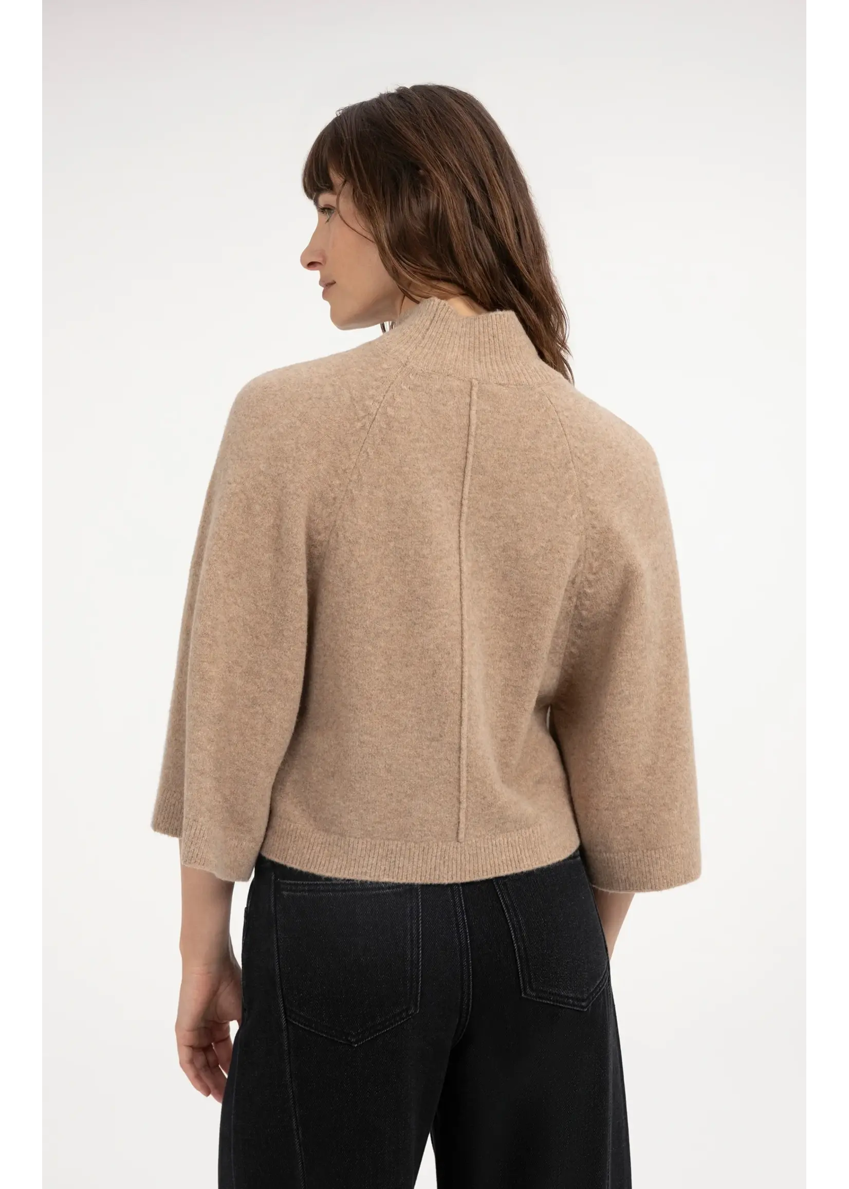 YAYA Yaya - High Neckline Wide Sleeve Sweater