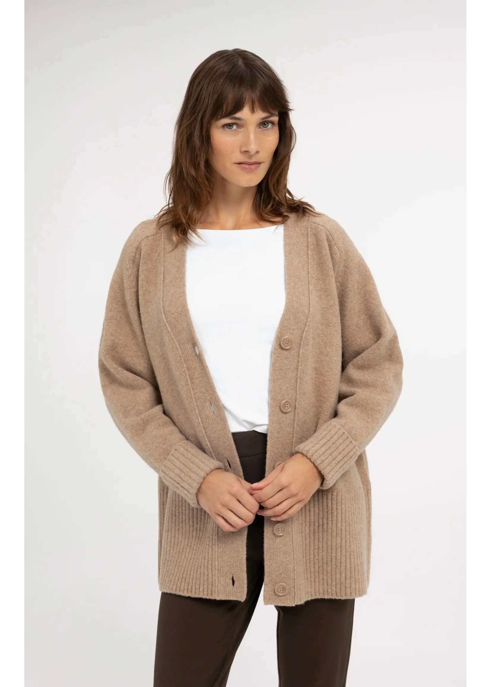 YAYA Yaya - Cardigan in Rib Stitch