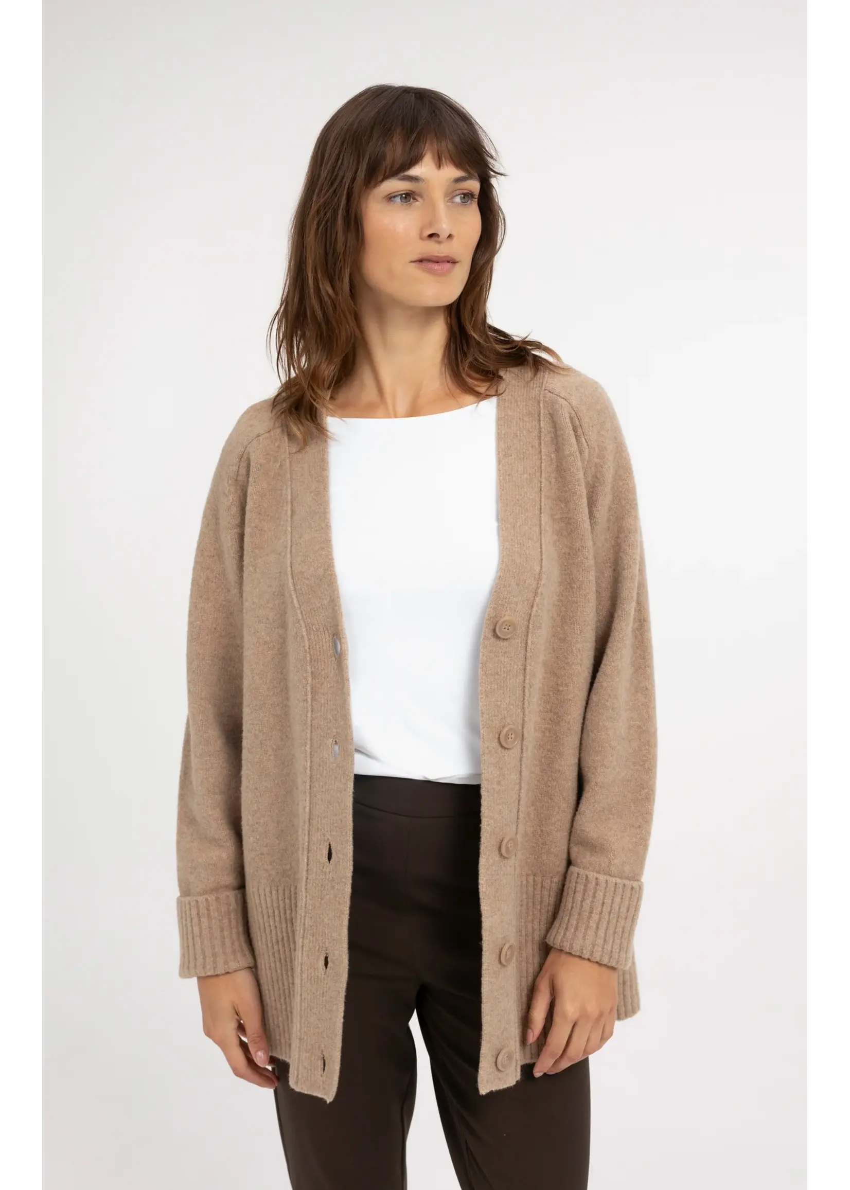 YAYA Yaya - Cardigan in Rib Stitch