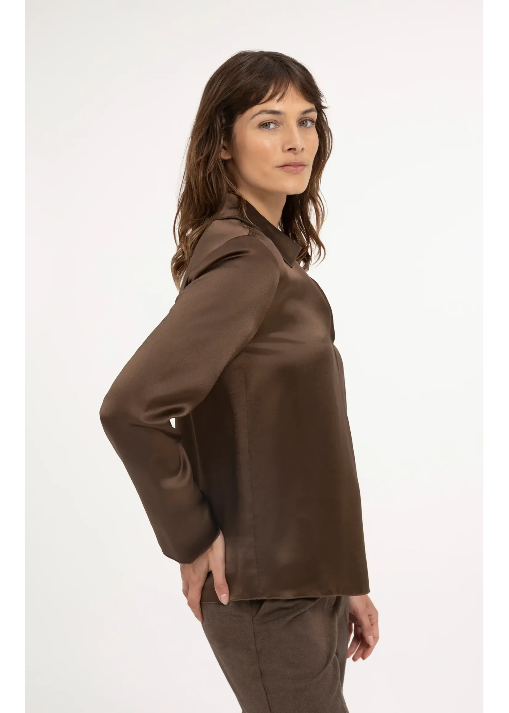 YAYA Yaya - Satin top with collar