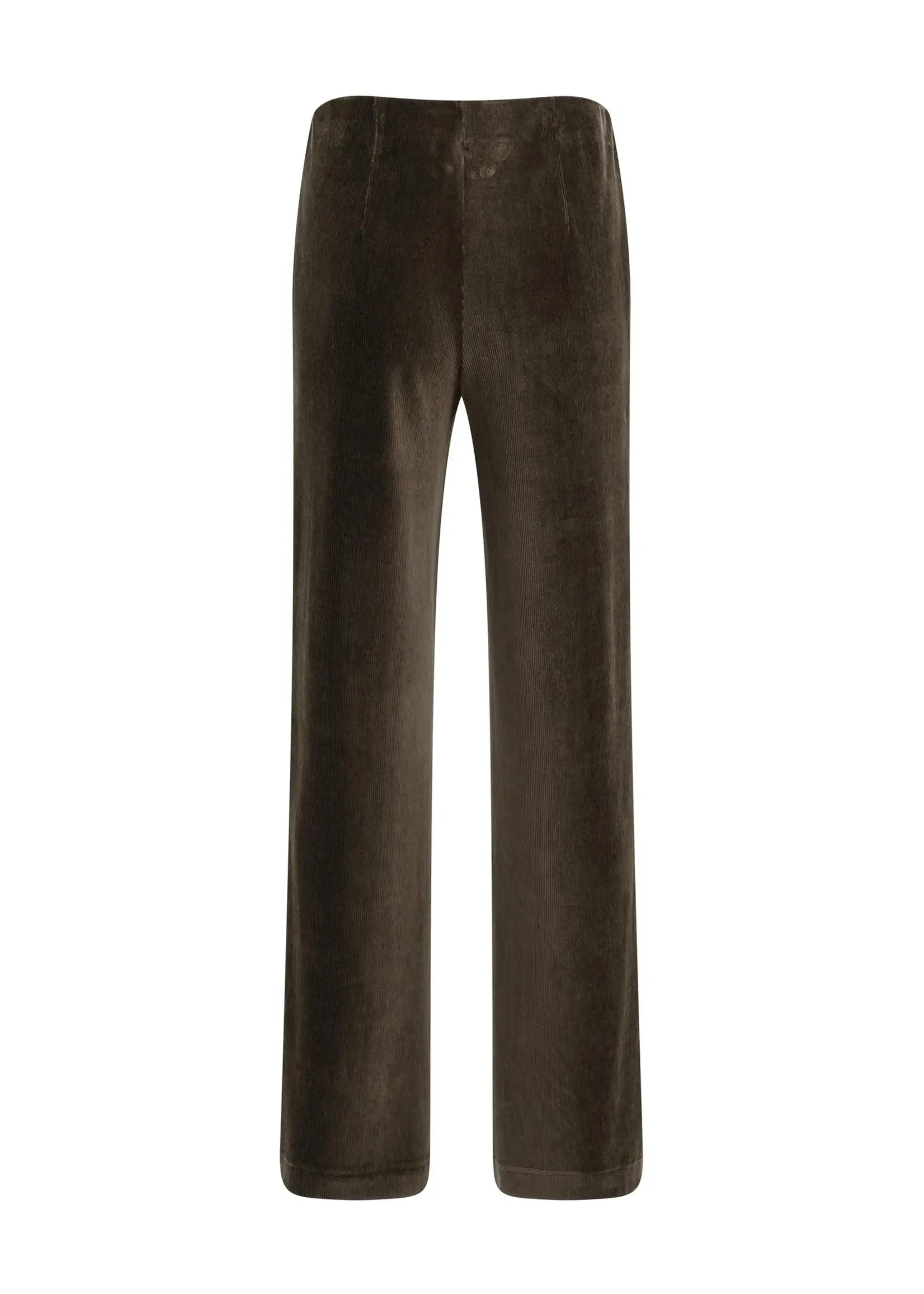 YAYA Yaya - Jersey Rib Velours Wide  Leg Trouser