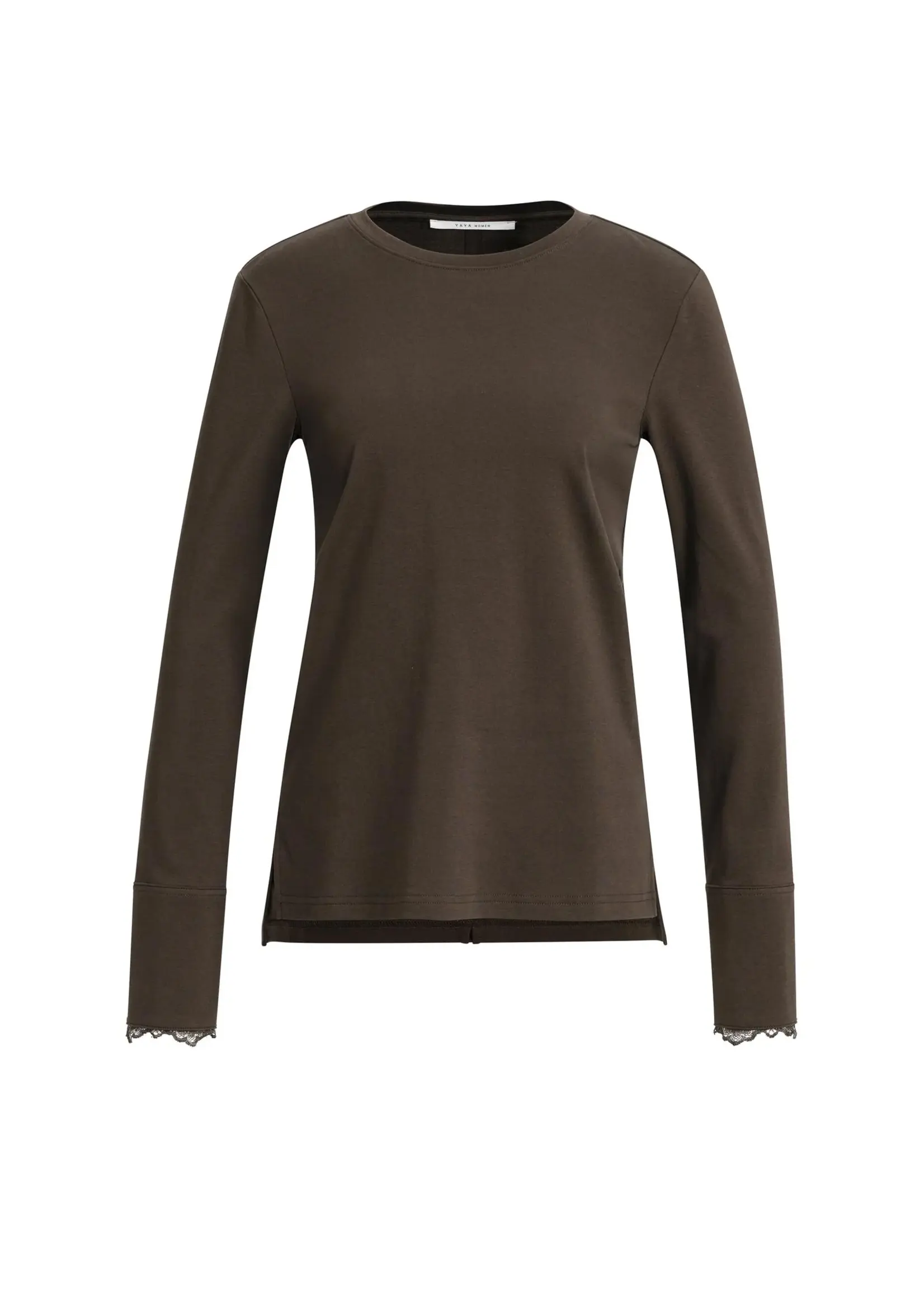 YAYA Yaya - Long Sleeve Top with Lace Cuff