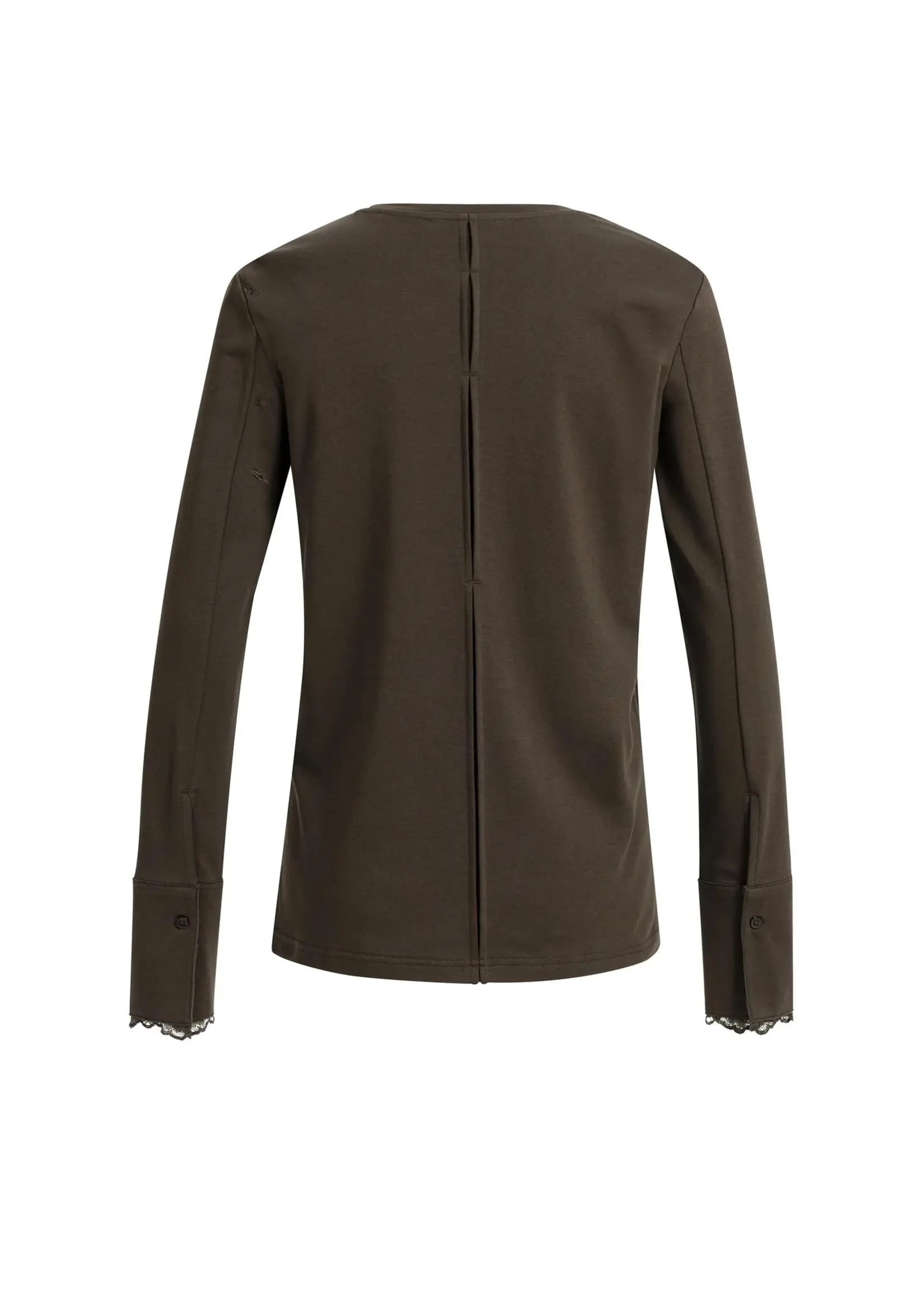 YAYA Yaya - Long Sleeve Top with Lace Cuff
