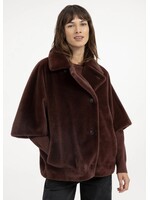 YAYA Yaya - Oversized reversible faux fur sleeveless jacket