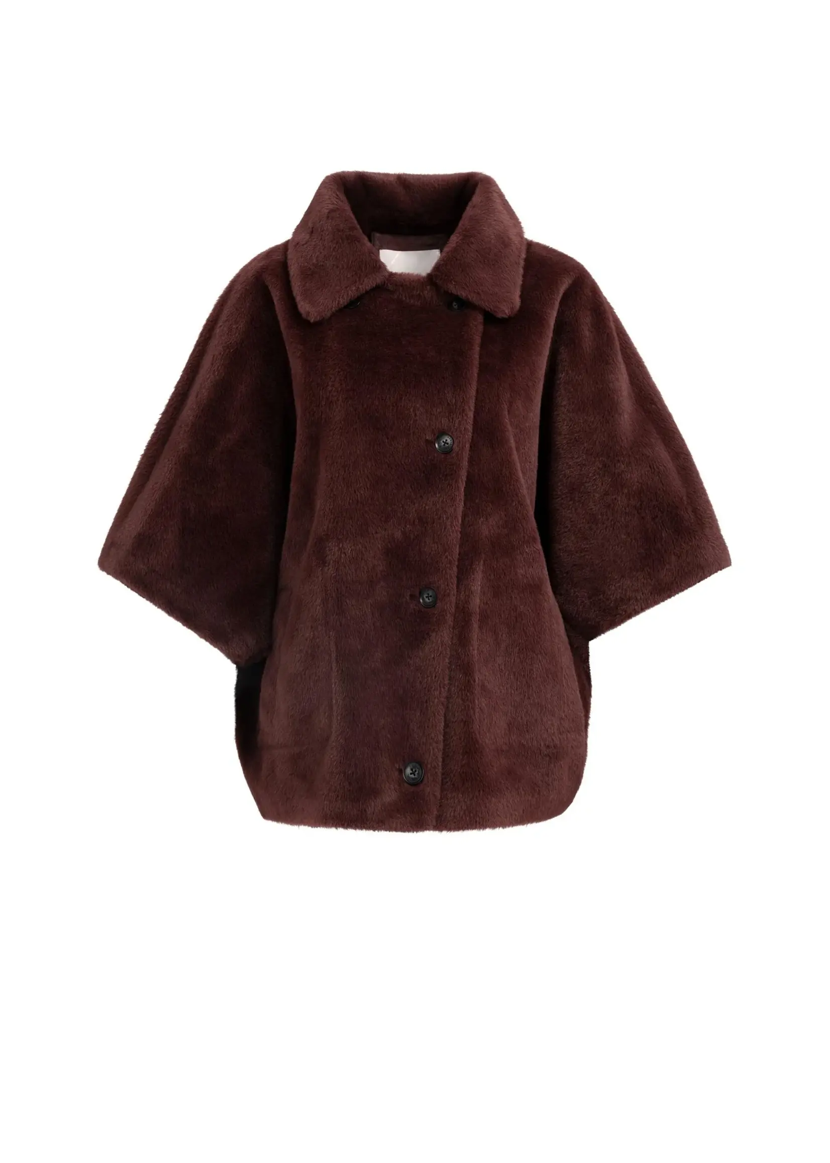 YAYA Yaya - Oversized reversible faux fur sleeveless jacket