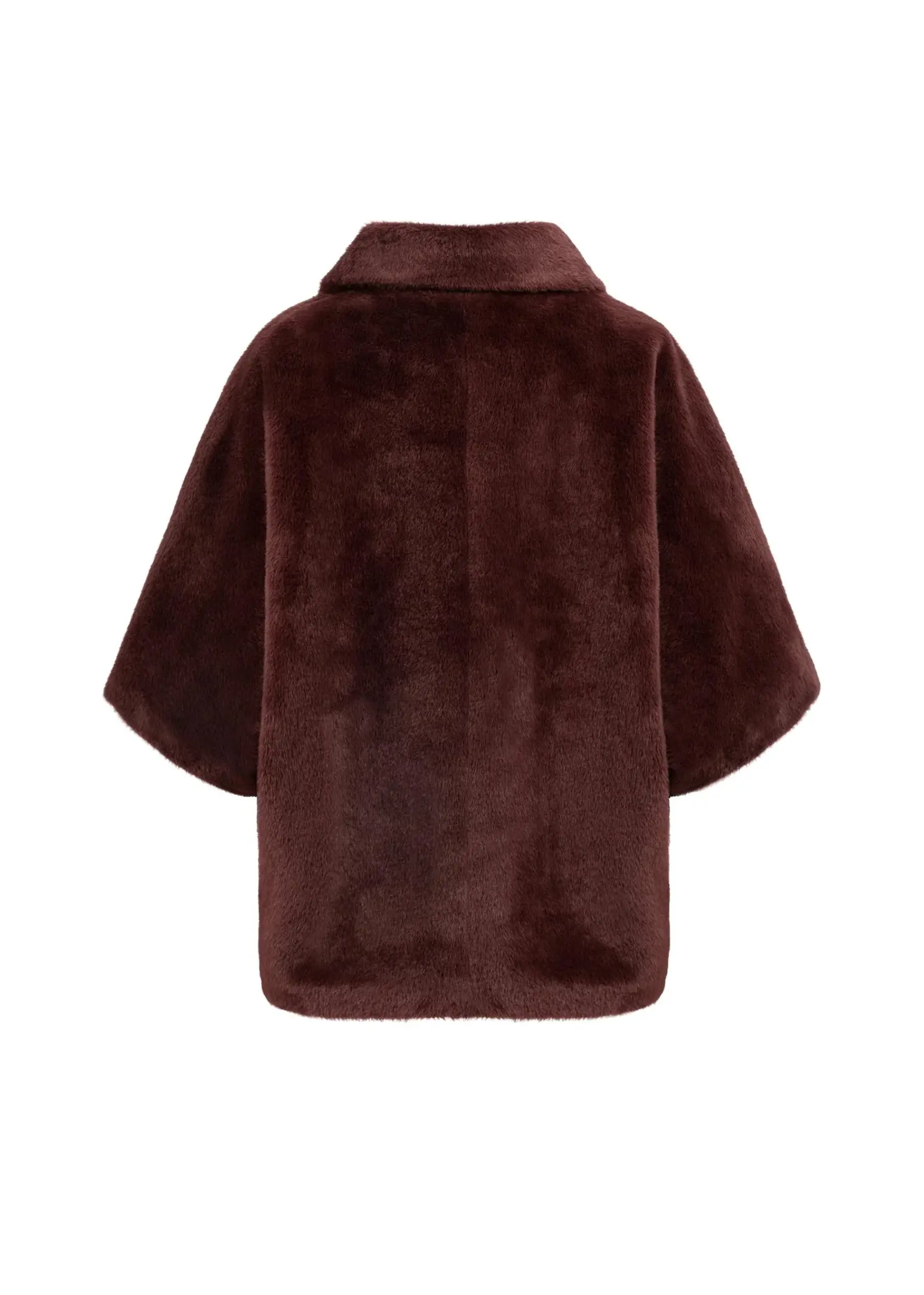 YAYA Yaya - Oversized reversible faux fur sleeveless jacket